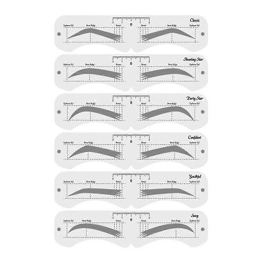 Makeup Eyebrow Mold Set PEVA Soft Eyebrow Shaper with Elastic Band Reusable DIY Makeup Tool for Beginner