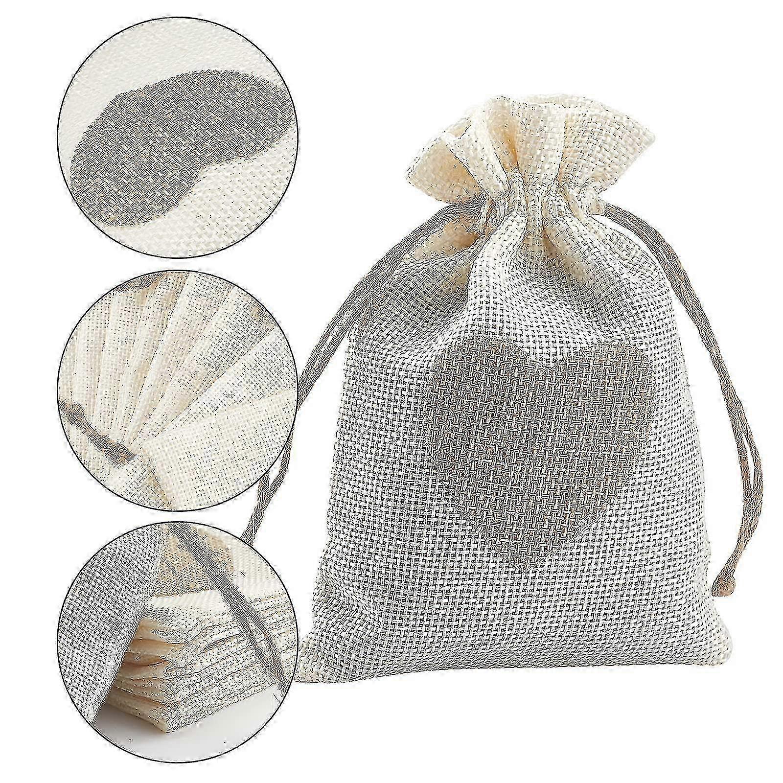 30 Pcs Sacos de Juta de Coração, Sacos de Presente de 5.6x4 Polegadas para Casamentos e Festas