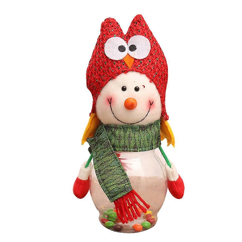 Snowman Container Candy Jar Storage Christmas Party L Size Assorted Color present Holder 2Pcs