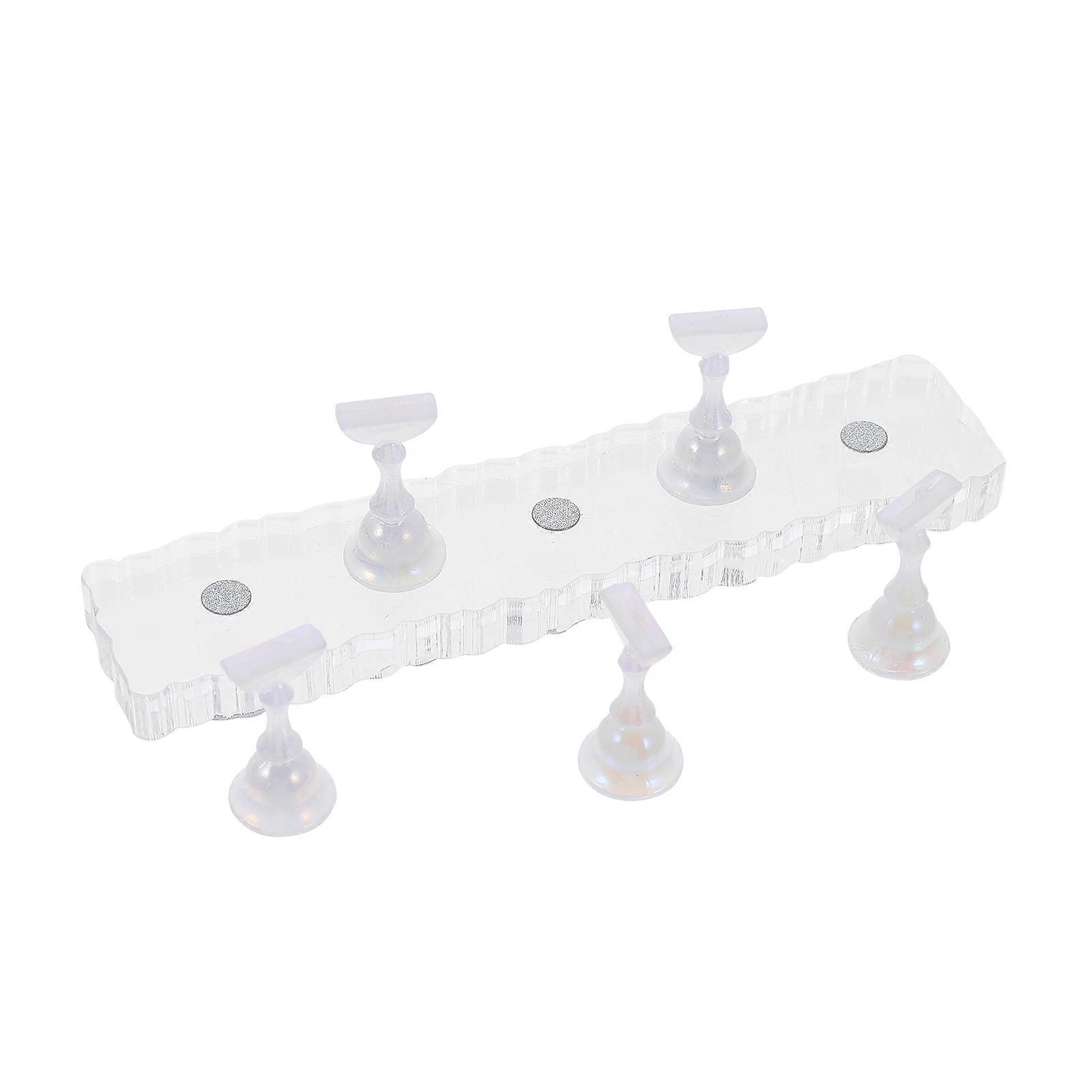 Nail Technician Equipment Acrylic Nail Piece Display Racks Manicure Tools Home DIY Floral Edge Large Size 1Set