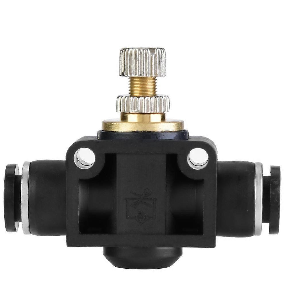 4/6/8mm Tube Air Flow Controller T Shape Pipe Pneumatic Fitting Regulator Valve(6mm)