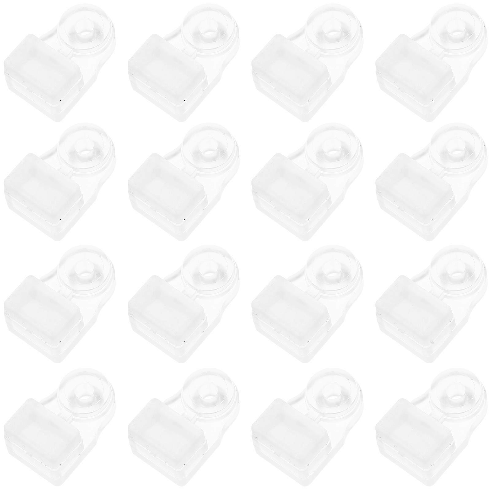20pcs Decorative Clear Glass Clips for Wardrobe & Cabinet Doors – Secure Mirror Holders with Screws for Home and Office Use – Prevents Wobbling and
