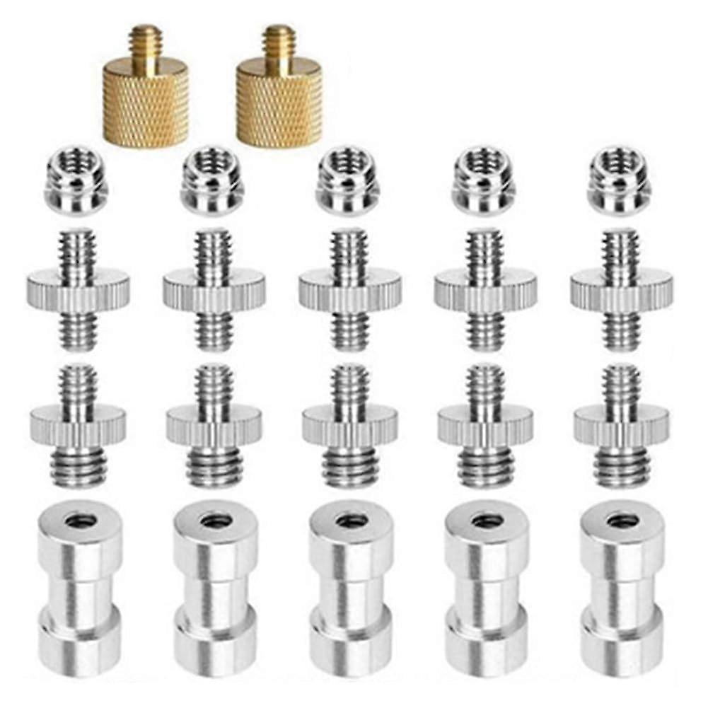 1/4 to 3/8 Screw Adapter Converter for Camera Tripod Monopod Ball Head Compatible with Flash Light Stand, Easy Installation