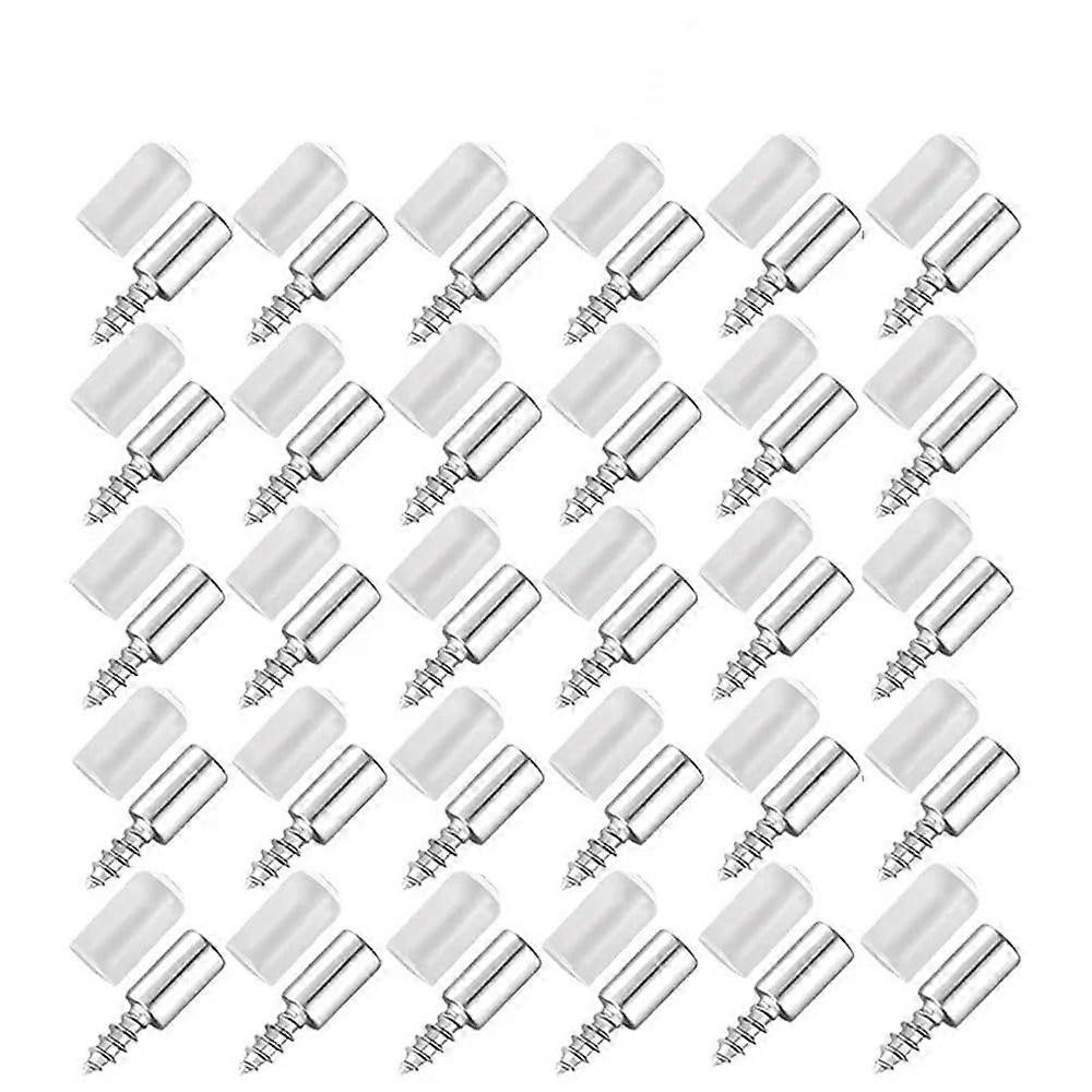 100/10 selftapping screws, plate holders, wardrobe brackets, silver 30 set
