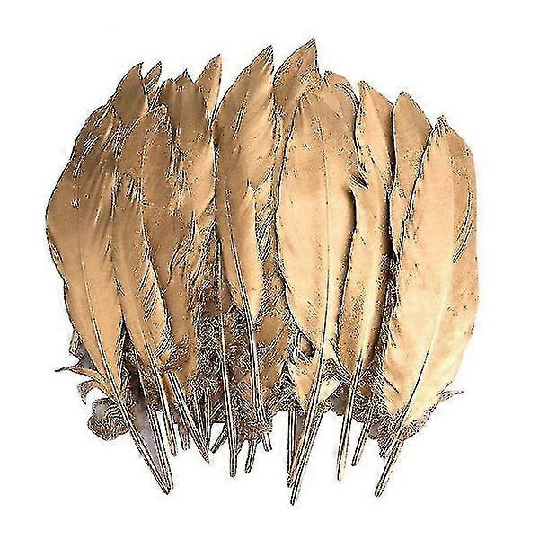 20 pcs golden feathers for crafts