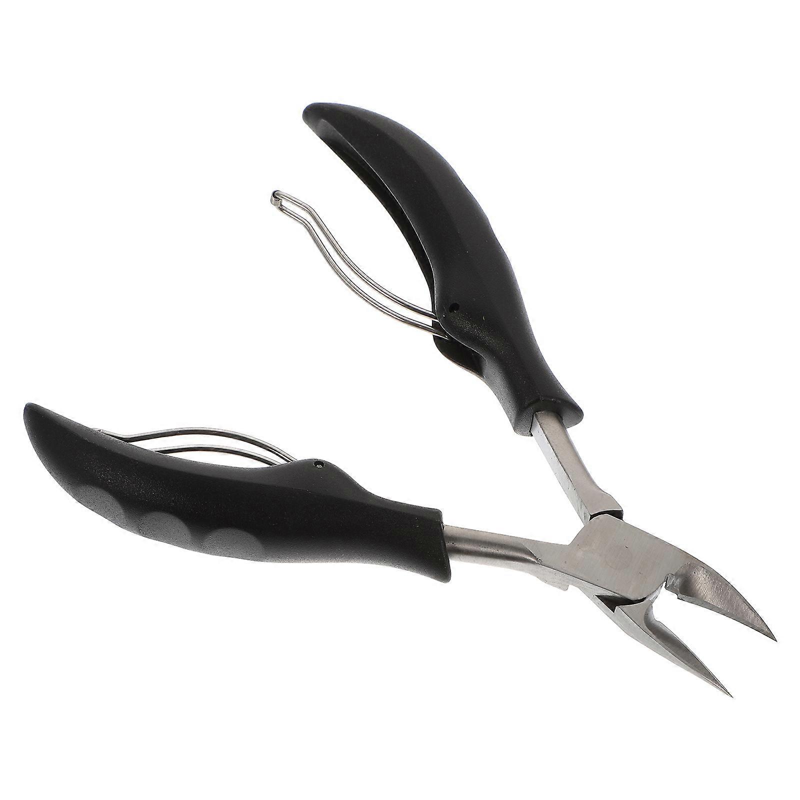 Stainless Steel Nail Clipper with Double Spring and Eagle Beak Design for Home Use Black Portable
