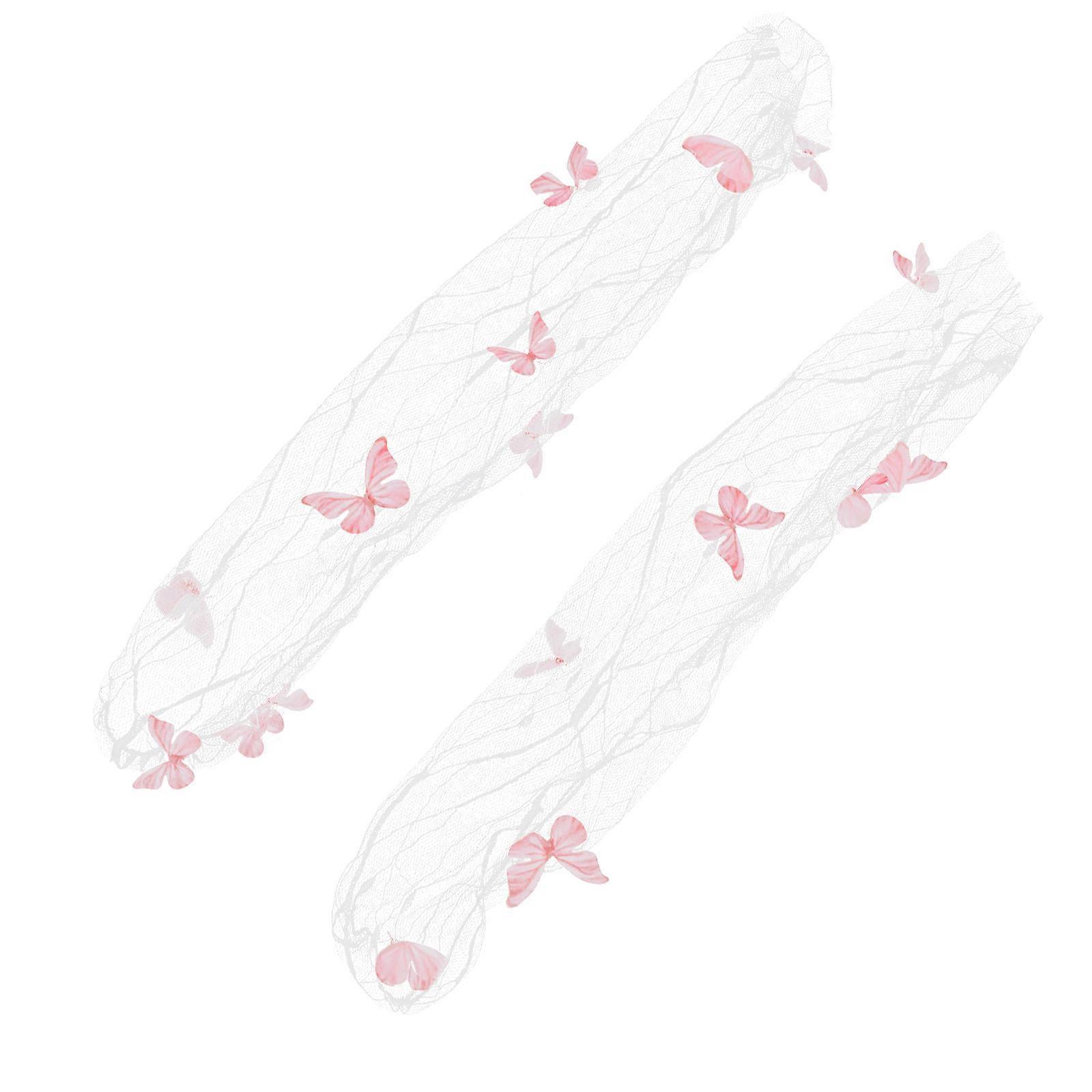 Girl Butterfly Socks Mid Calf Net Socks Retro Korean Version Comfortable to Wear 1 Pair
