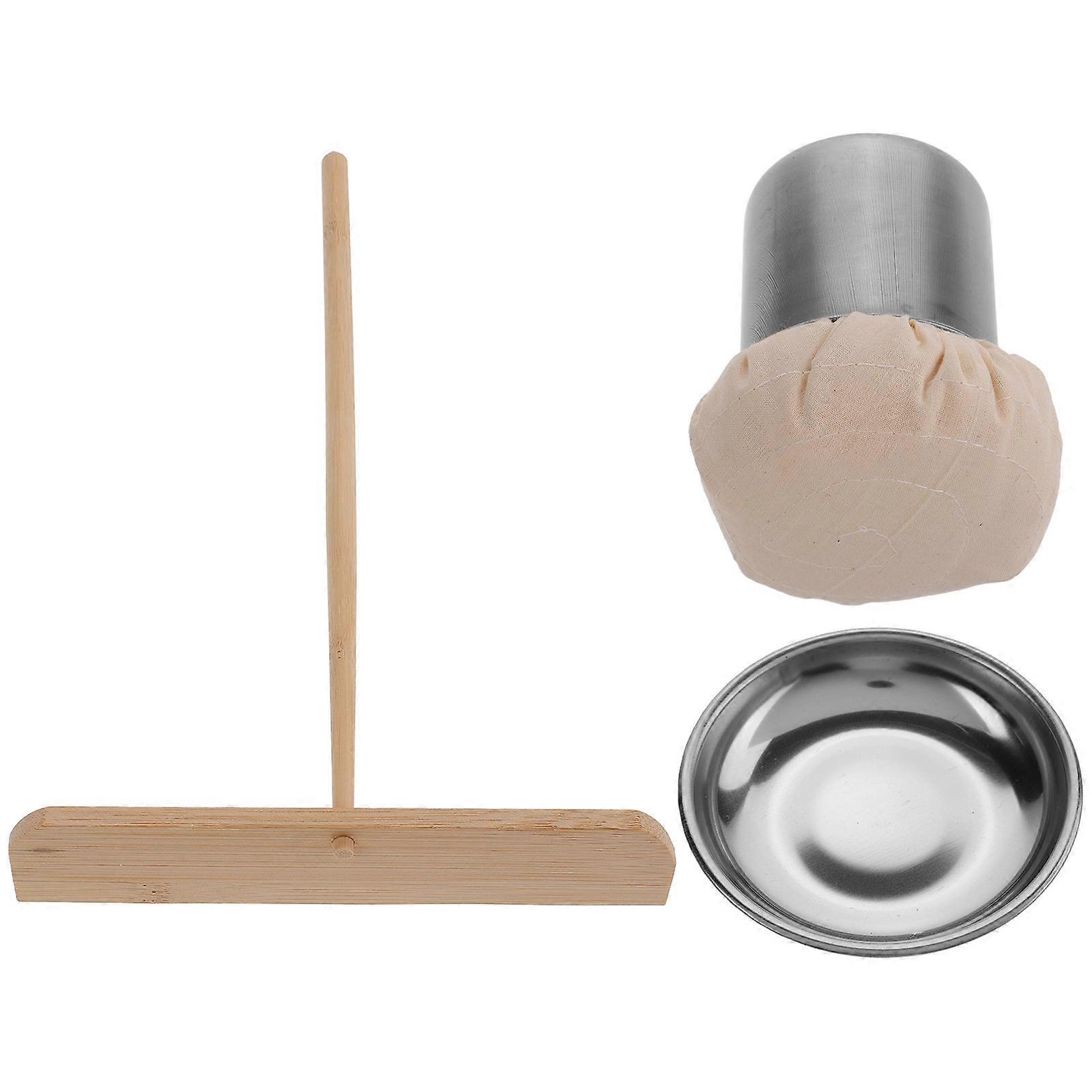 1 Set Pancake Making Tool Pancake Oil Spreading Tool Oil Spreader Applicator Convenient Bamboo Spatula Multi functional Kitchen Tool For Cooking