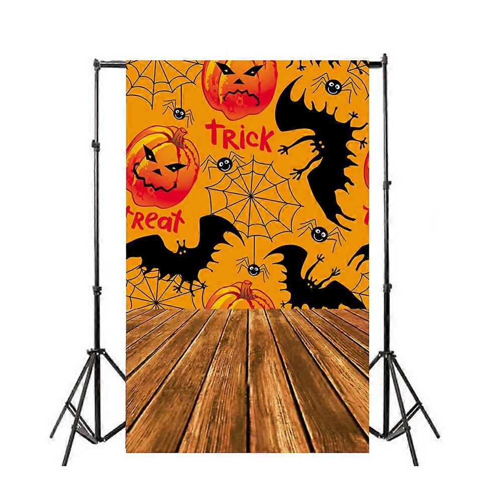 Scary Backdrop Halloween Skull Scene Spider Pumpkin For Event Organizers 1Set