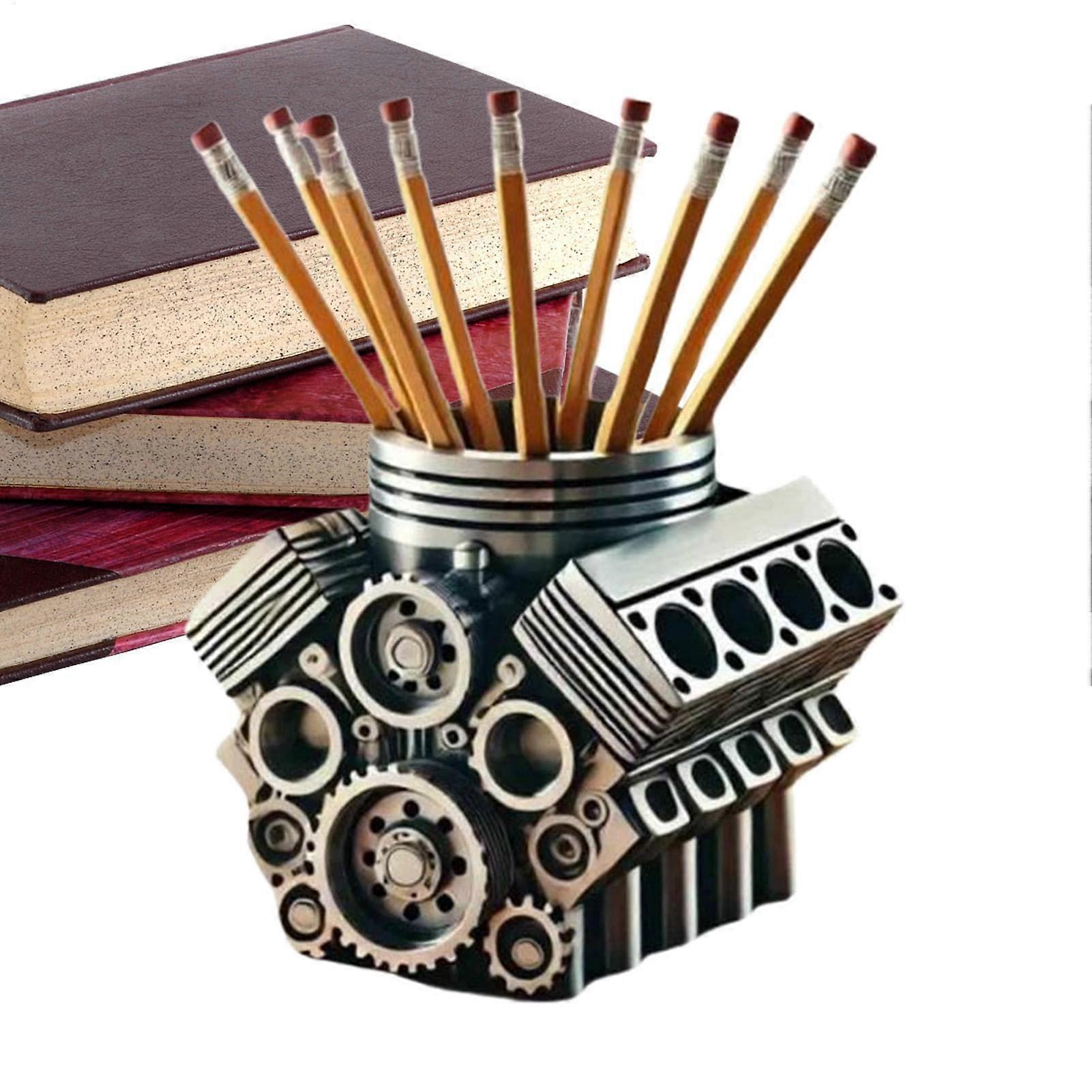 Engine Desk Organiser Model Pencil Holder Multi Functional Pen Display Stand Tabletop Storage 4.72 X 4.53 X 3.94 Inches