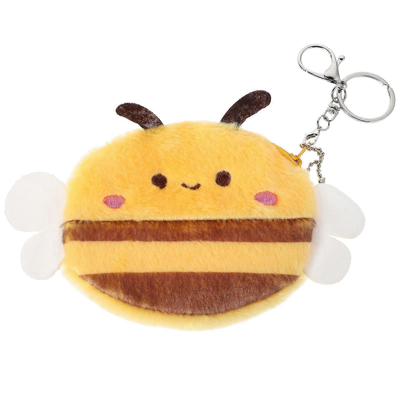 Purse Charm Plush Pendant In Yellow Polyester For Daily Use 1Pcs