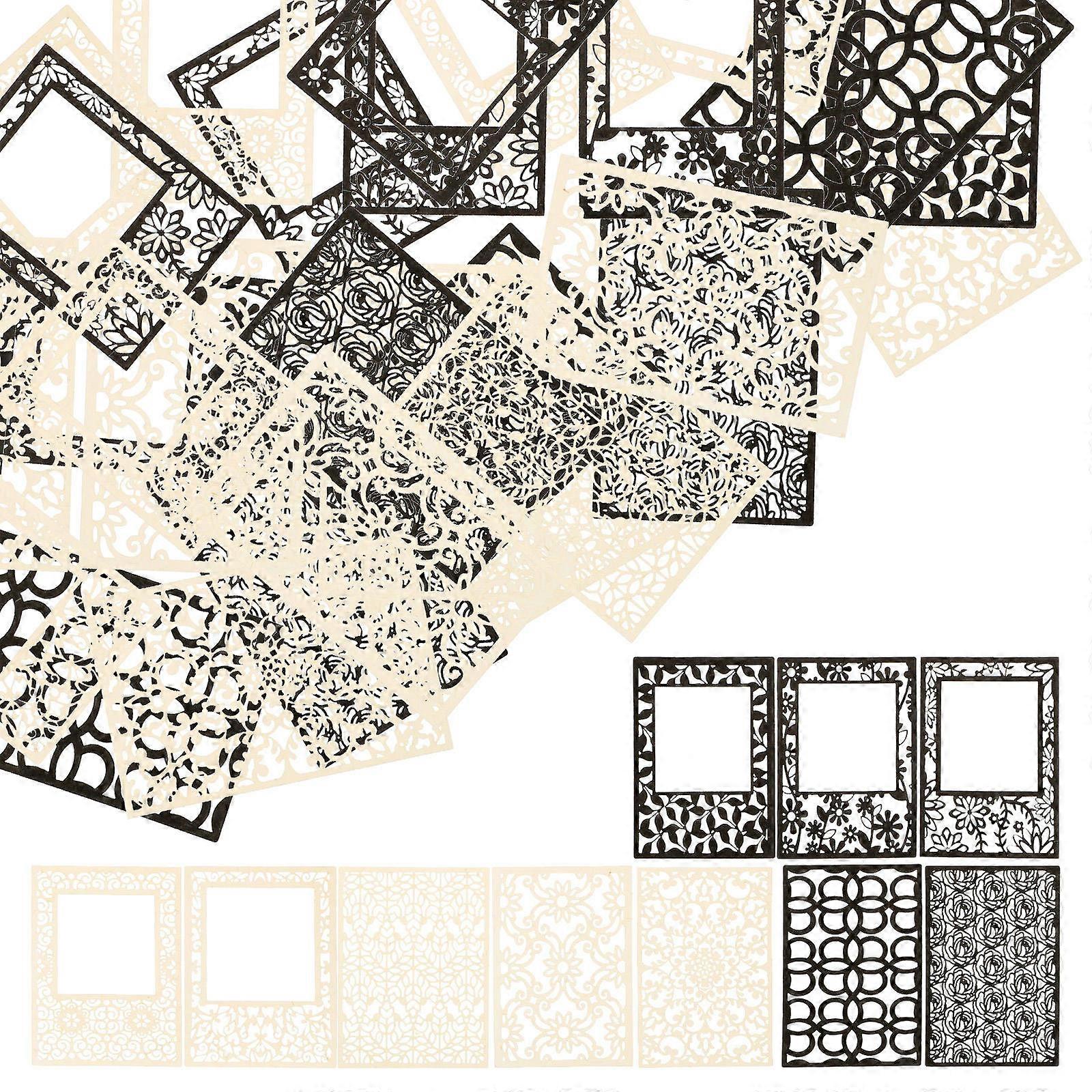 Lace Sheets for Scrapbooking Vintage Craft Material for Journals Notebooks Decorative Creative Projects Diy 40pcs