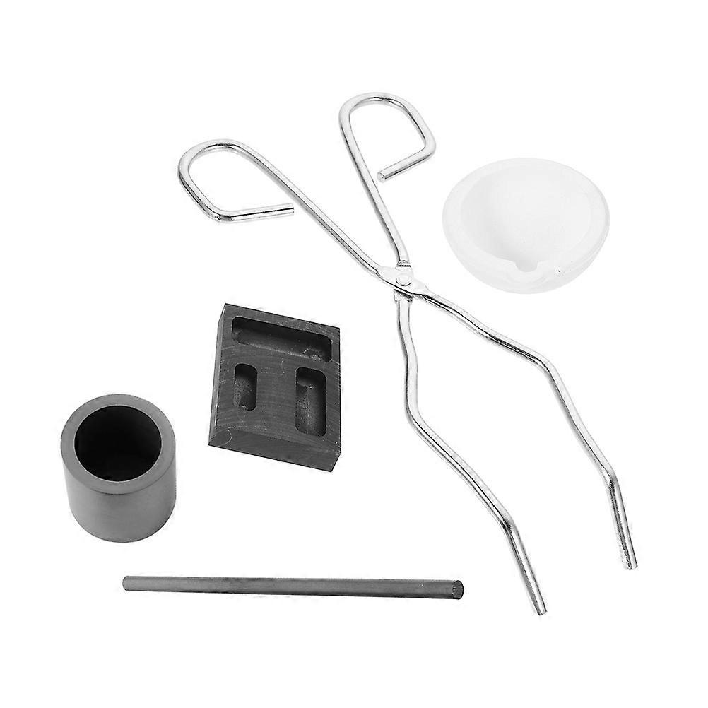 Torch Melting Casting Kit Graphite Ingot Mold Jewelry Making Iron Material Three-Hole Design 1 Set