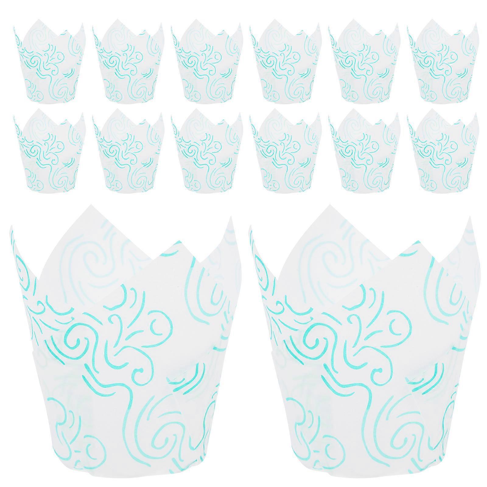50Pcs Tulip Cupcake Wrappers Baking Cups Muffin Cake Liners Party Favors