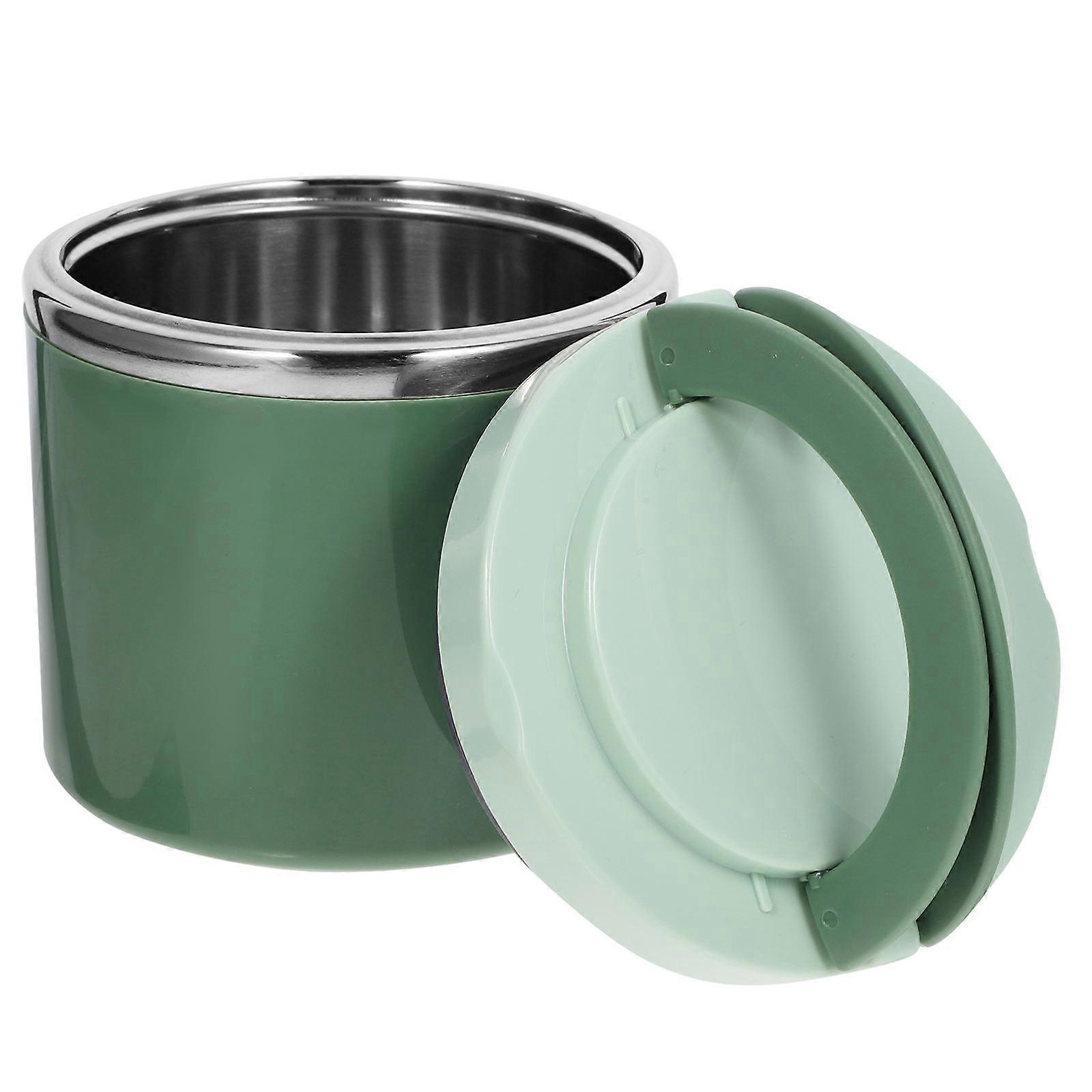 Green Insulated Stainless Steel for Travel with Large Capacity Rice Bucket Storage Solution