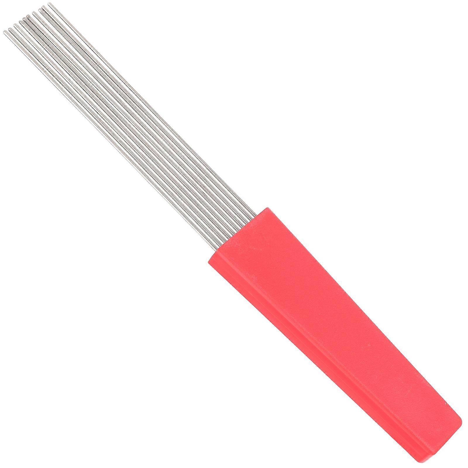 Red Guiro for Percussion Smooth Surface Stainless Steel Material 1 Piece