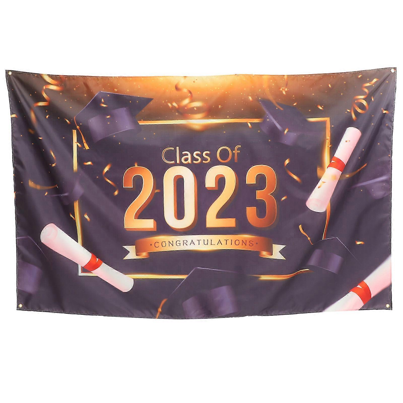 Party Hanging Backdrop Polyester Photography Background Graduation Season Celebration 1Pack