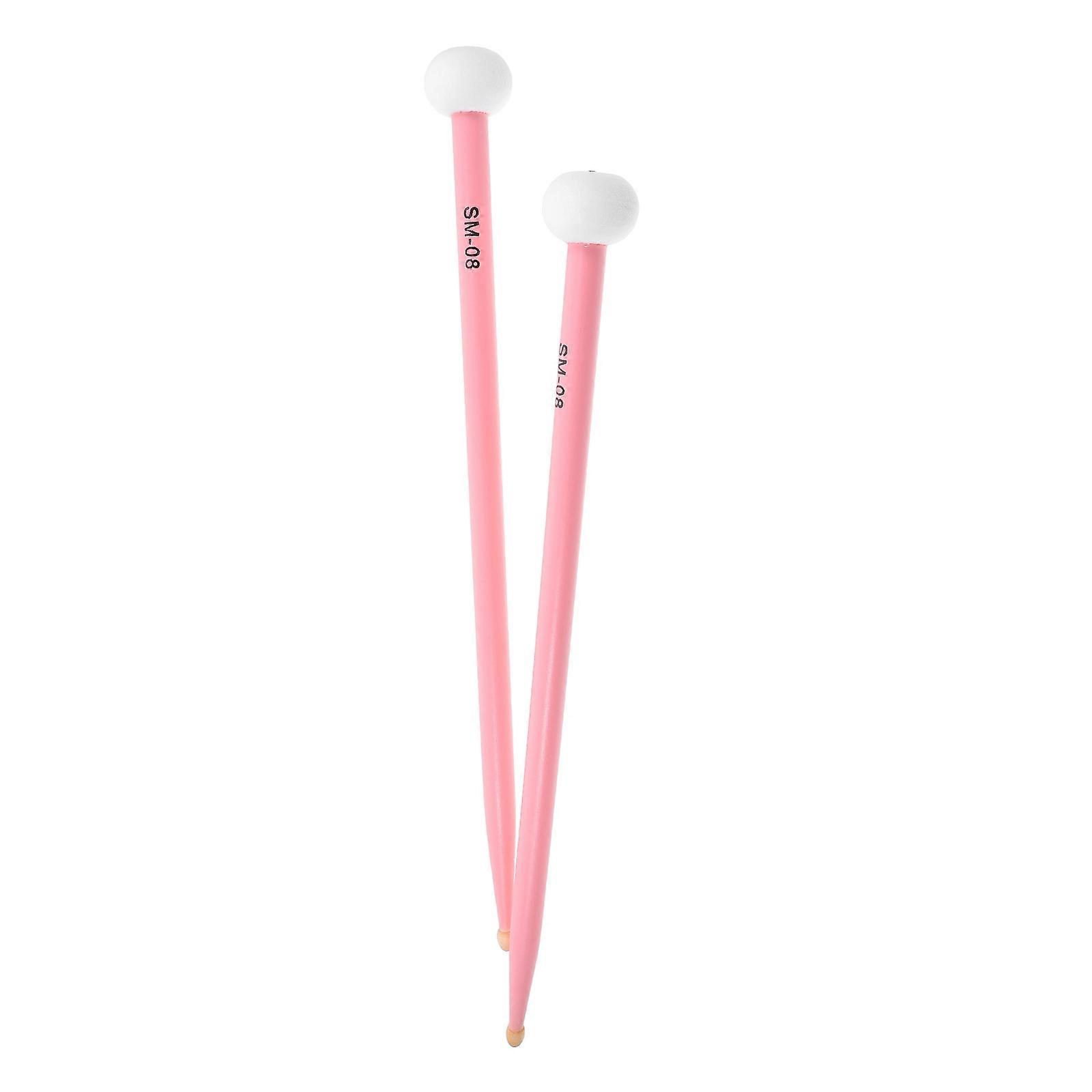 Percussion Practice Sticks Drum Mallets Maple Wood Felt Head Protection Comfortable Grip 41.00X3.50X3.50CM 1Pair