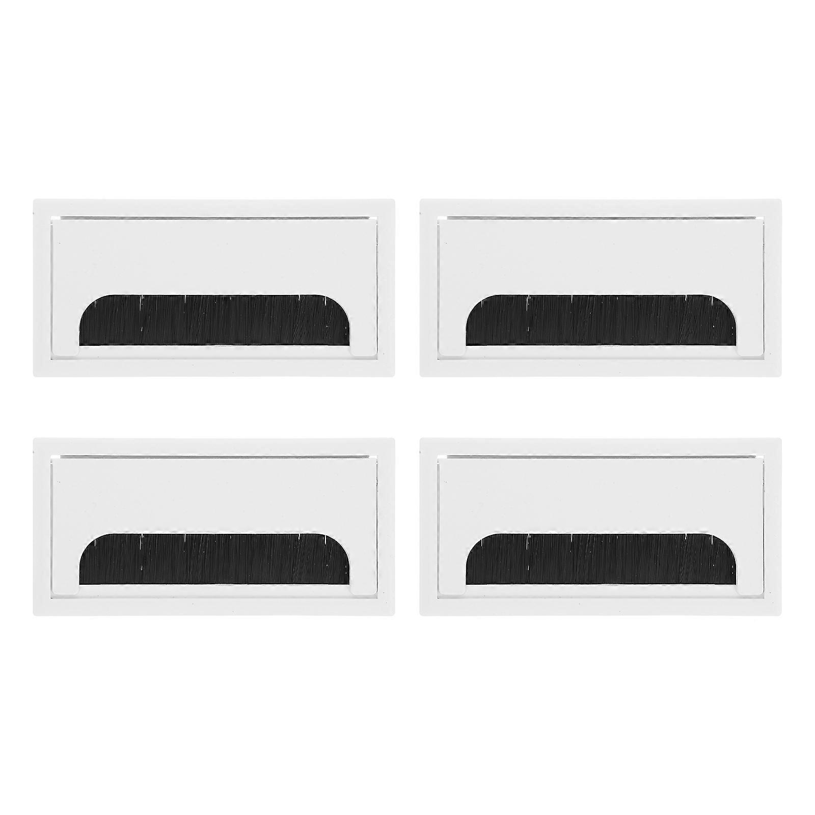 White Desk Wire Hole Cover Grommet in ABS for Home Use with Dust Prevention and Cable Management, Easy Installation