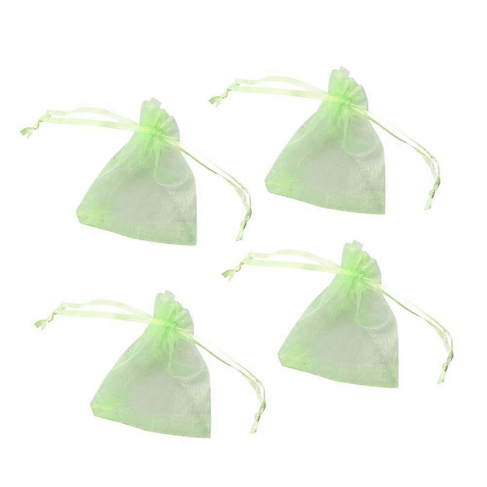 Light Green Organza Gift Bags with Drawstring for Wedding Party Favors and Jewelry Storage 50 Pieces