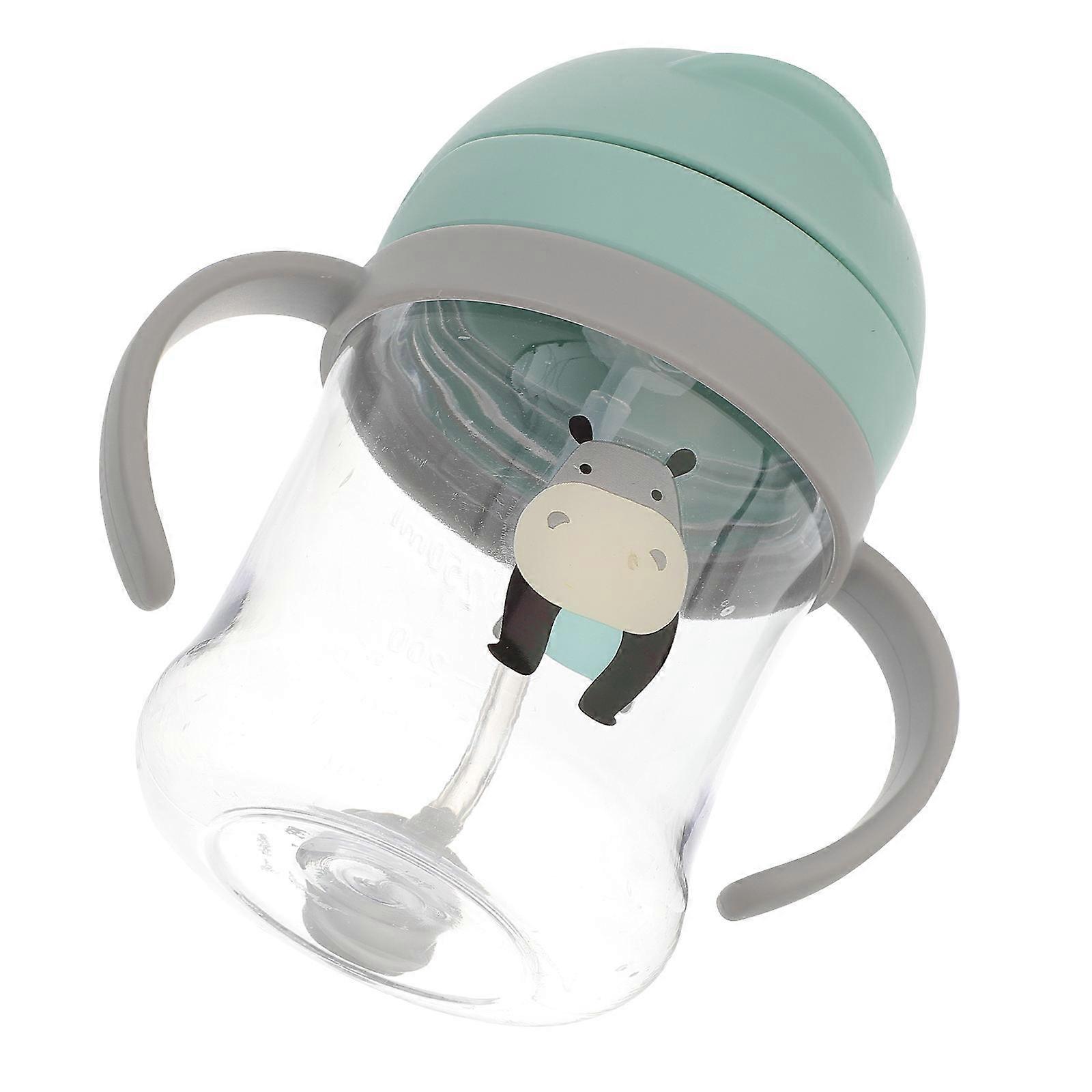 Baby Straw Cup Spill Proof for Toddler Use with Handles Green