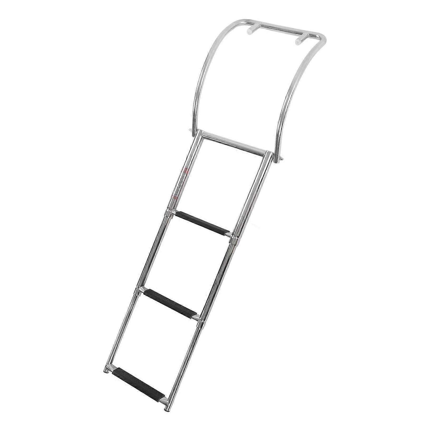 foldable inboard swim deck ladder 3 step with arched handle
