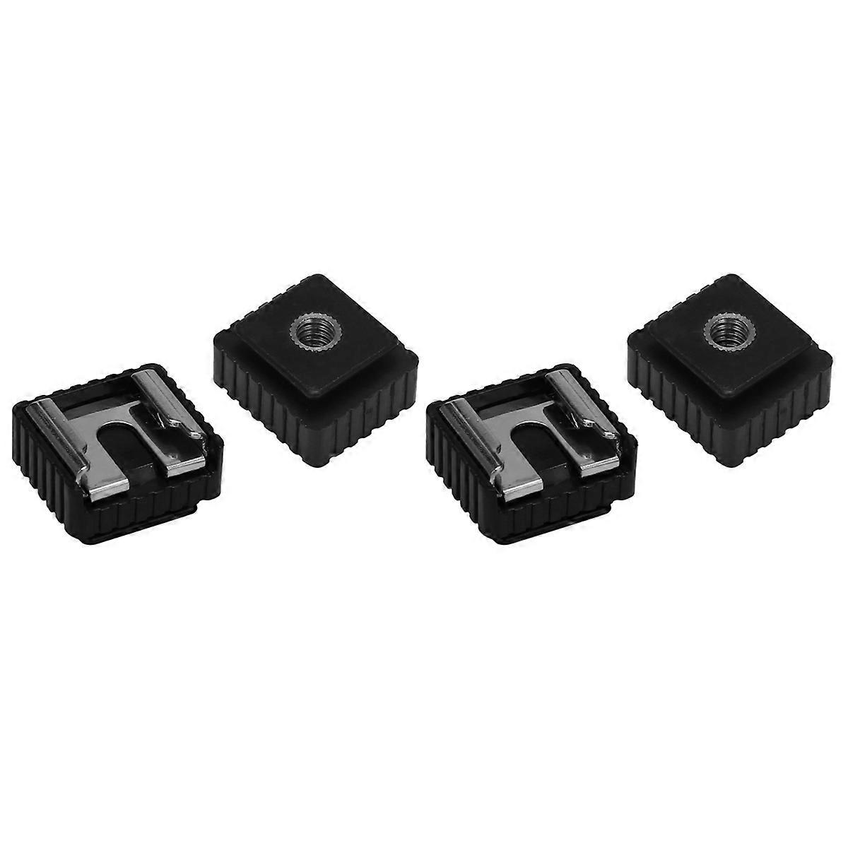 4Pcs Flash Hot Shoe Mount Adapter to 1/4 Inch Thread for Studio Light Stand Tripod