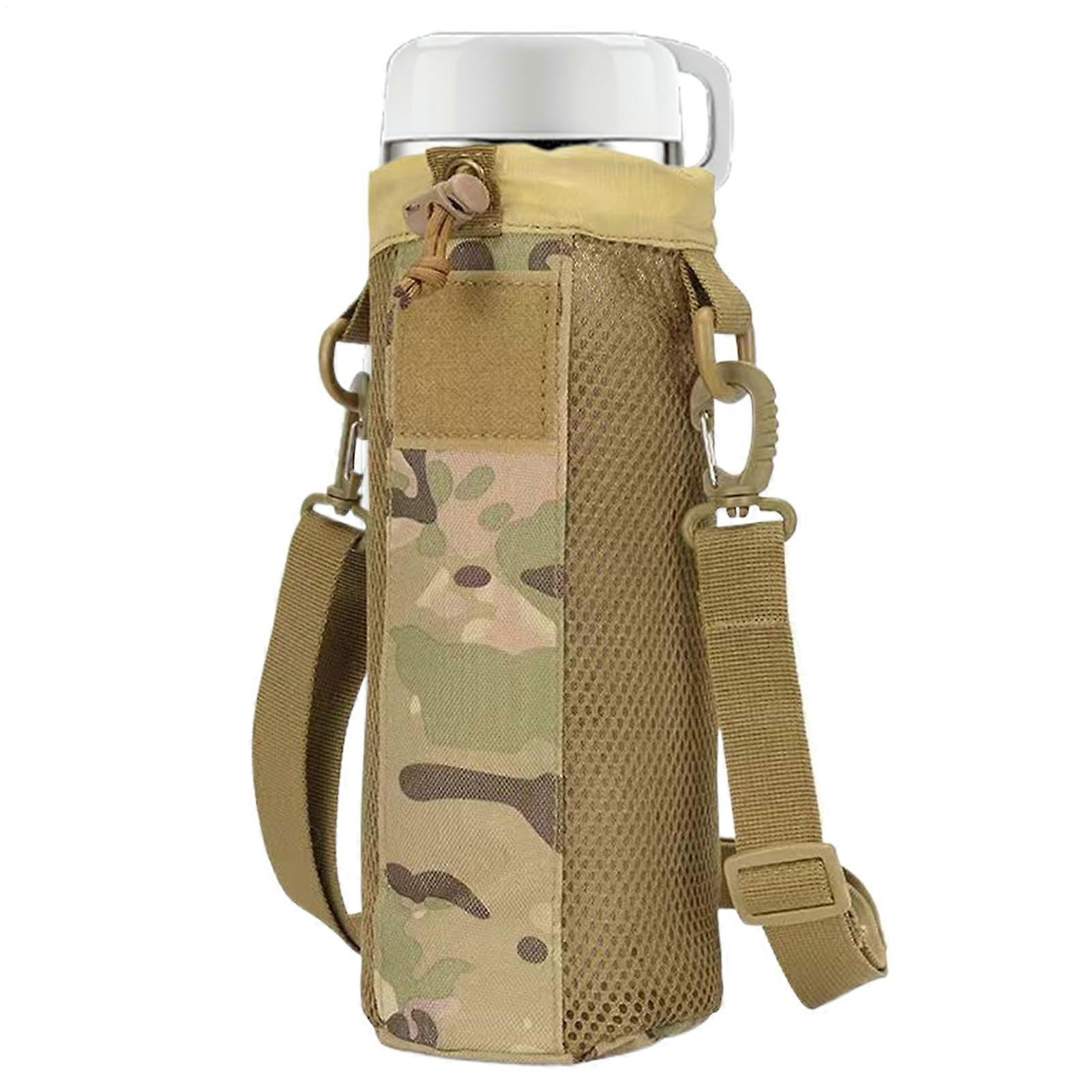 Wasserflasche Trägerbeutel - Tragbare Trinkflaschentasche Mit Verstellbarem Schultergurt Für Outdoor Aktivitäten Und Sport Tarnung