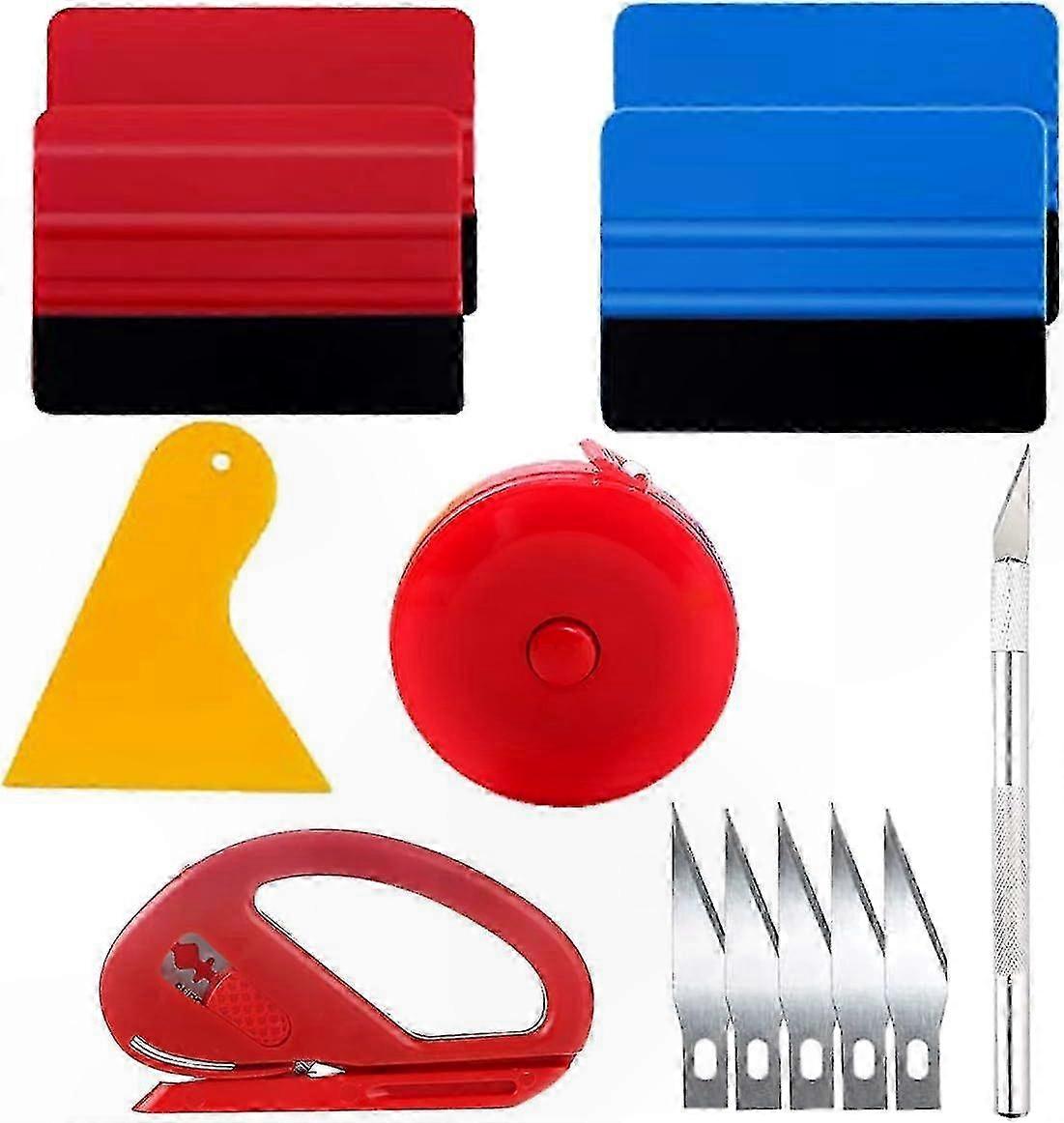 12-Piece Vinyl Wrap Tool Set for Car and Wallpaper Installation, Felt Squeegee Kit for Smooth Wrapping and Application