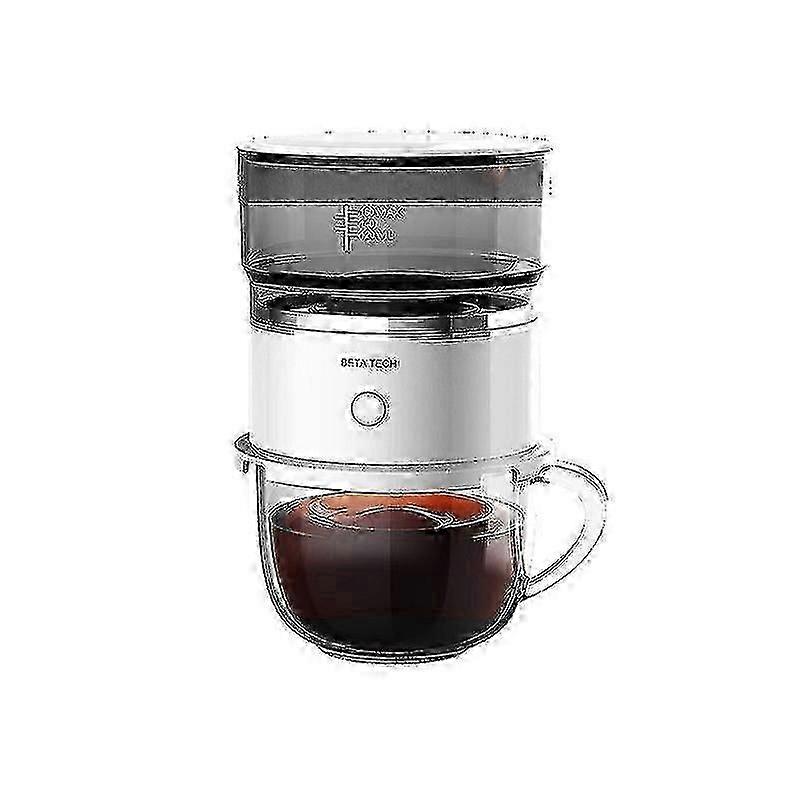 Mini Home Semi-Auto Coffee Maker with Foam Function - White 350ml Walkbee