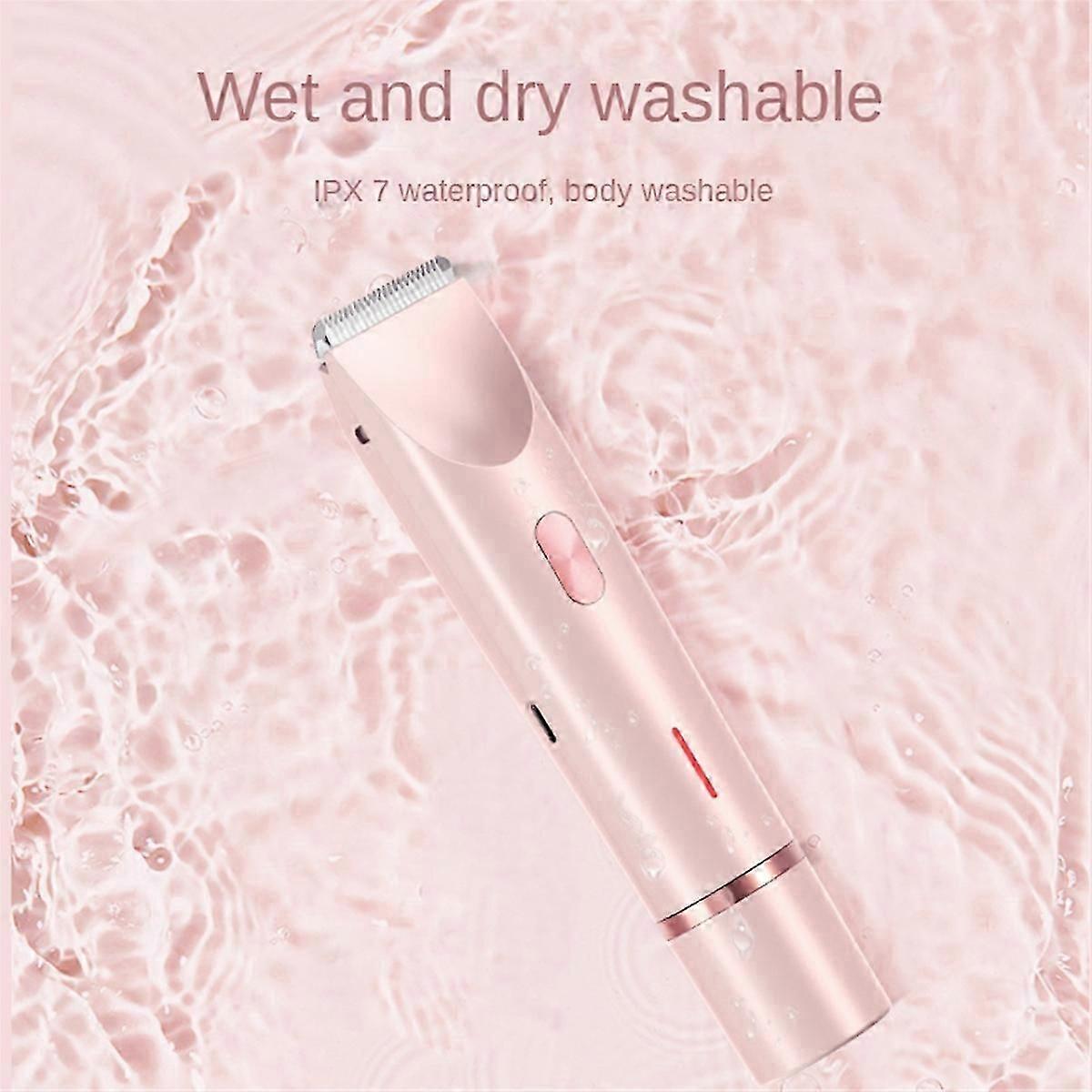 Bikini Trimmer for Women Electric Shaver 2-In-1 Body and Hair Removal Double for Pubic Face Underarm