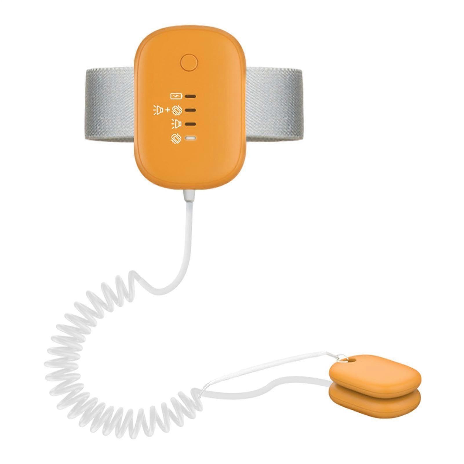 Bedwetting Alarm for Children with USB Charging, Vibration Alerts, 3 Modes, and High Sensitivity, Orange Magnetic Style