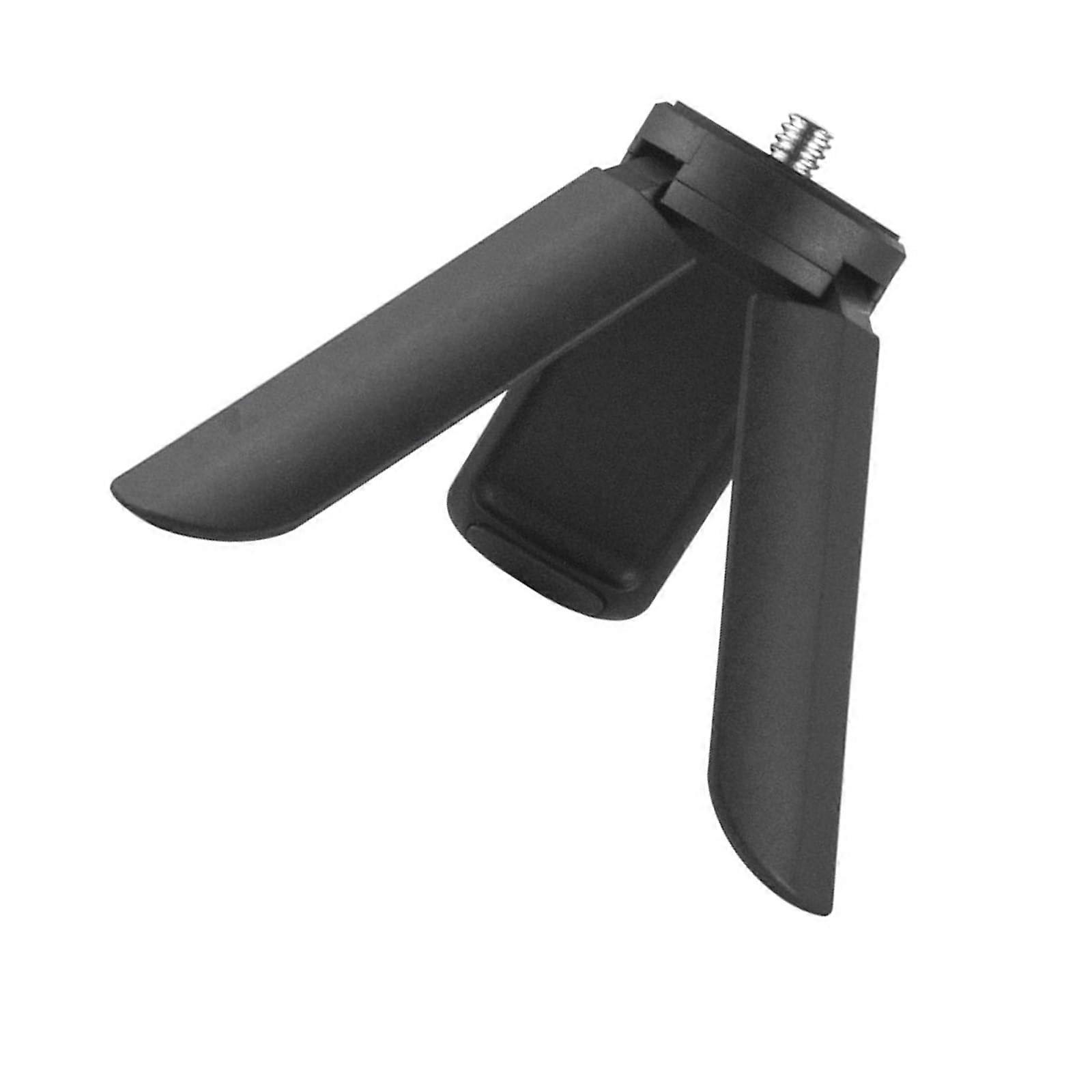 Foldable Small Tripod with Rubber Feet 1/4 Inch Black for Cameras and Smartphones, Portable and Light