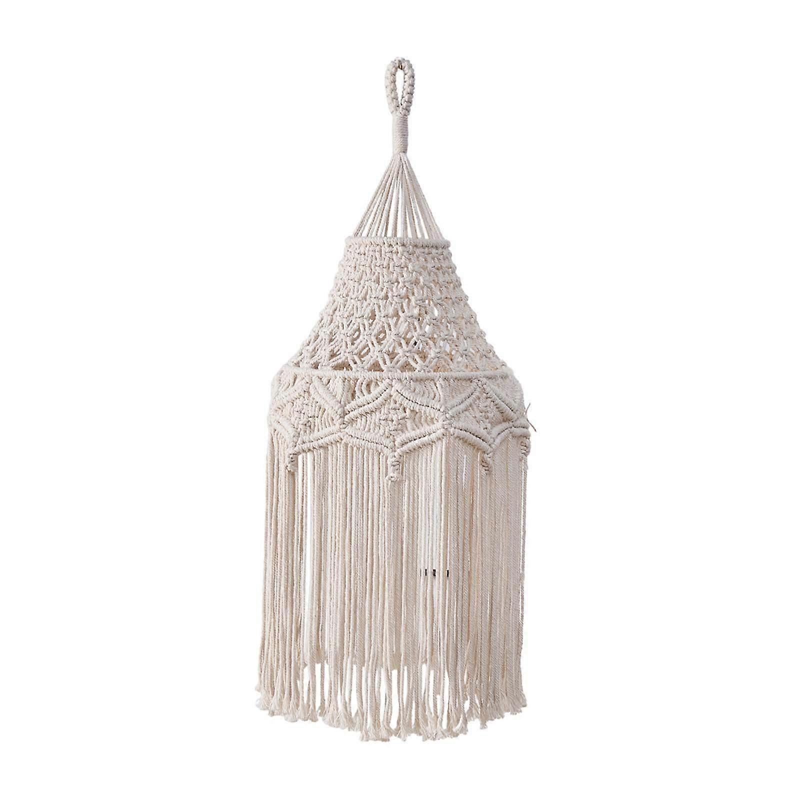 Macrame Lamp Shade Bohemian Pendant Light Shade for Nursery Office Dorm Room