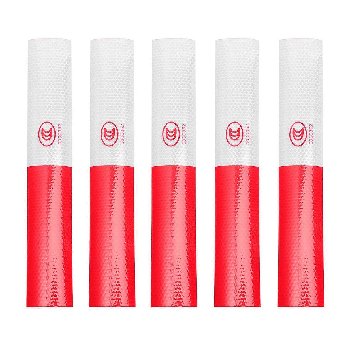Red Reflective Truck Stickers for Safety Warning Use Flexible Reflective Film 10pcs 3D Honeycomb Pattern
