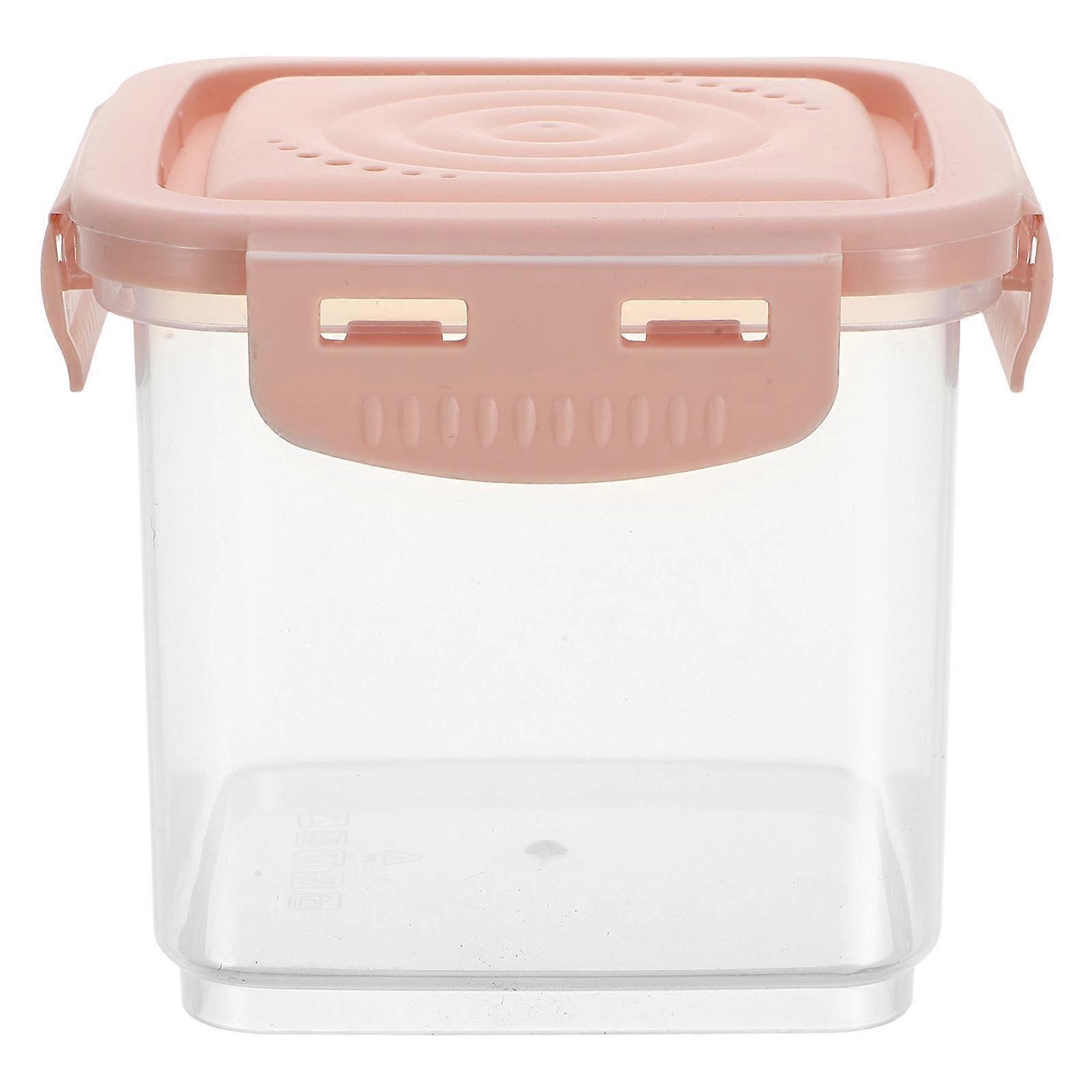 Reusable Plastic Airtight Food Storage Box for Yogurt Bread and Fruits with Large Capacity 7.5 x 5.2 x 4.9 inches