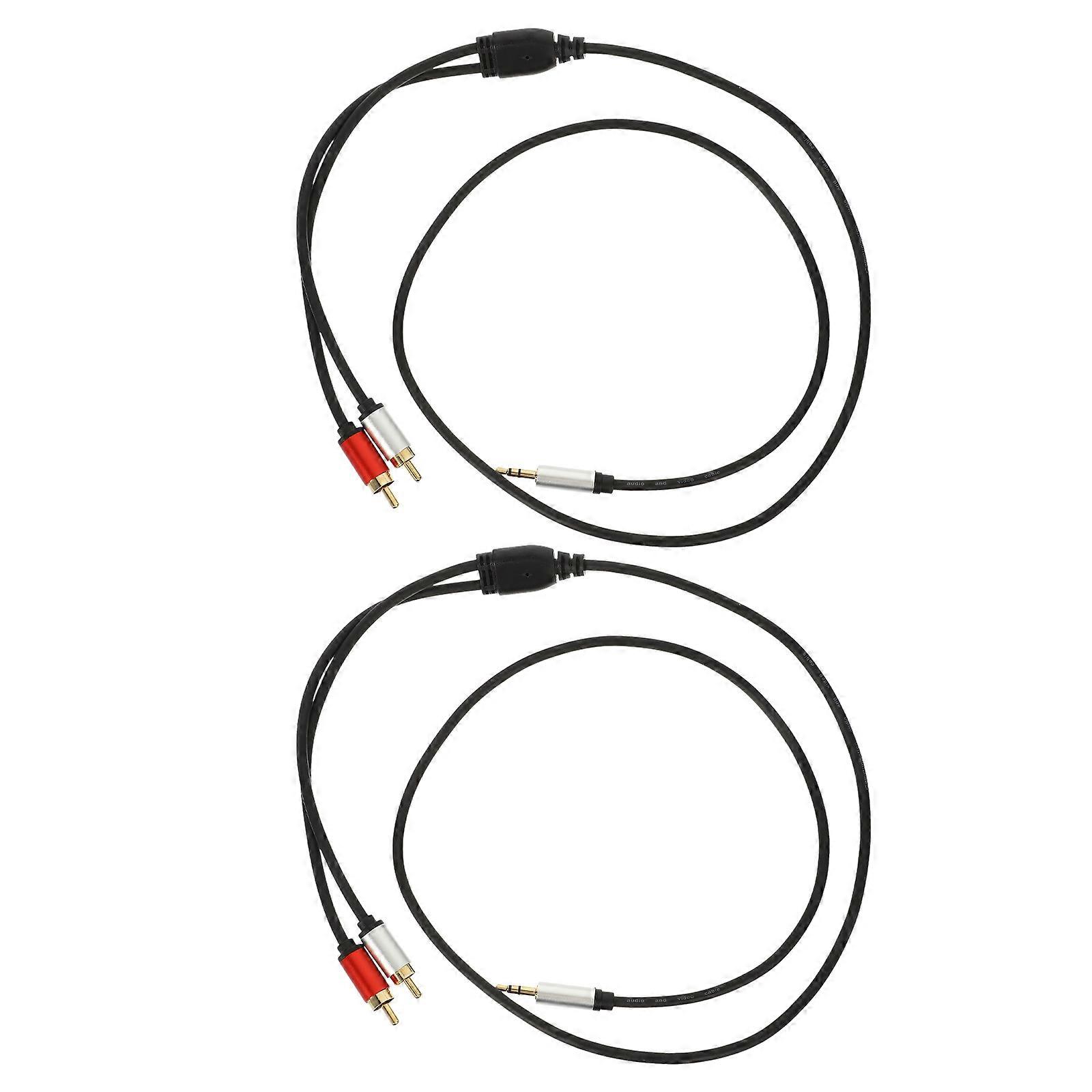 Y Cord Audio Adapter Cable 2Pcs For Audio Enthusiasts Vehicle Use Featuring Bi-Directional Audio Transfer And Multiple Shieldings