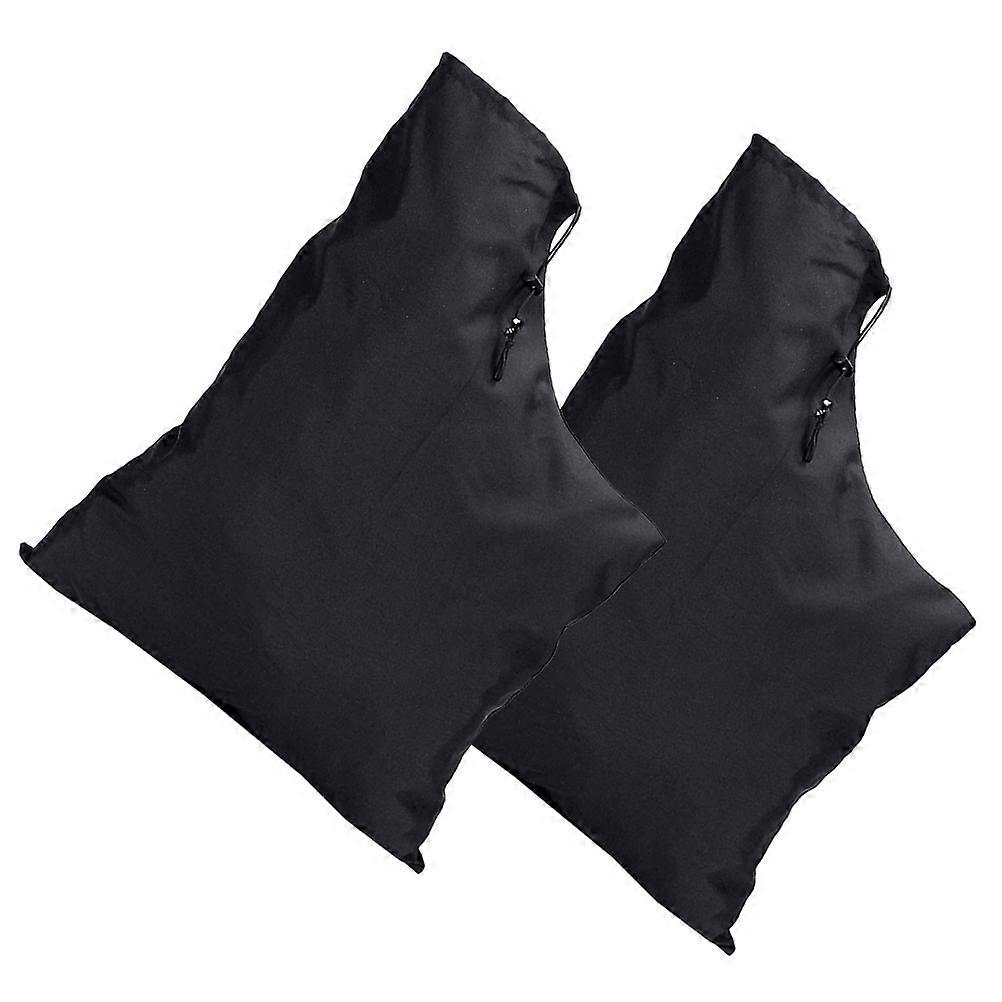 Leaf Blower Storage Bag 2Pcs For Yard Cleanup Rectangular Shape Black Durable Oxford Cloth Material