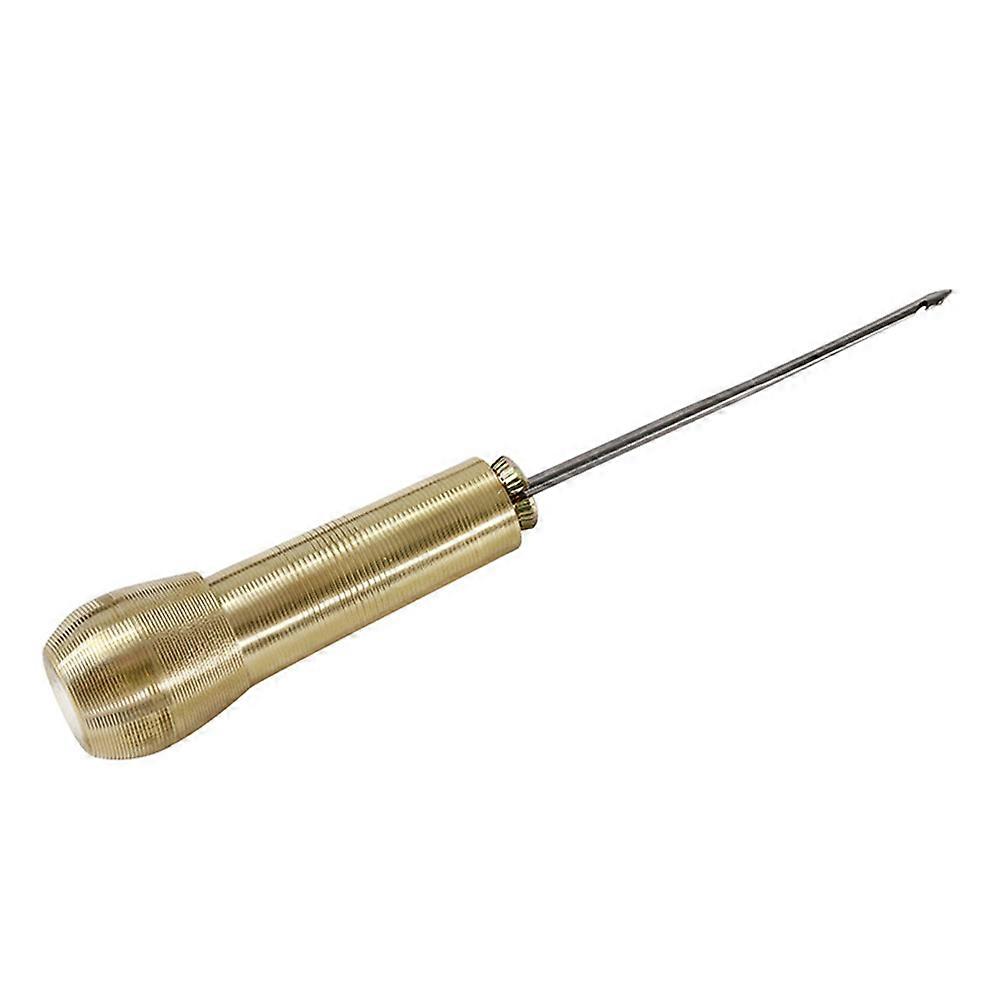 4Pcs Golden Copper Awl Suite for Sewing Use with Durable Straight Tip Tools Ideal for DIY Projects