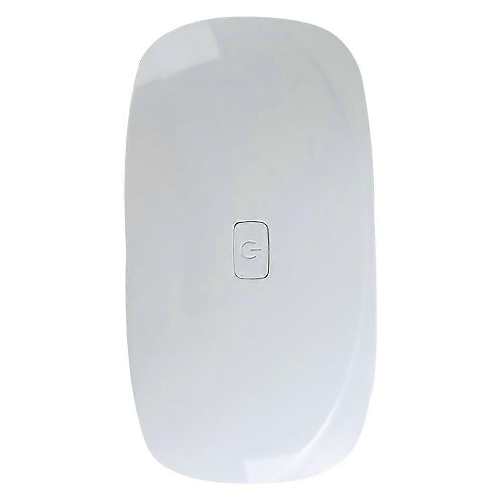 Foldable Mouse Shape Nail Lamp with 6W Power and USB Charge for Nail Art at Home or Salon White ABS 6 Lamp Beads