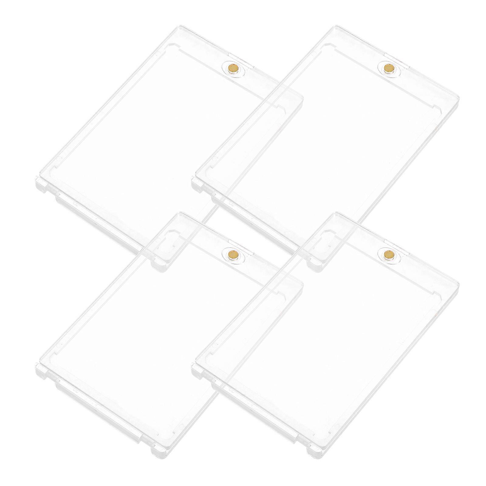 4pcs Card Rack for Sports Card Support Baseball Card Rack Clear Card Holders Display Rack Holder for Magnetic Game Card