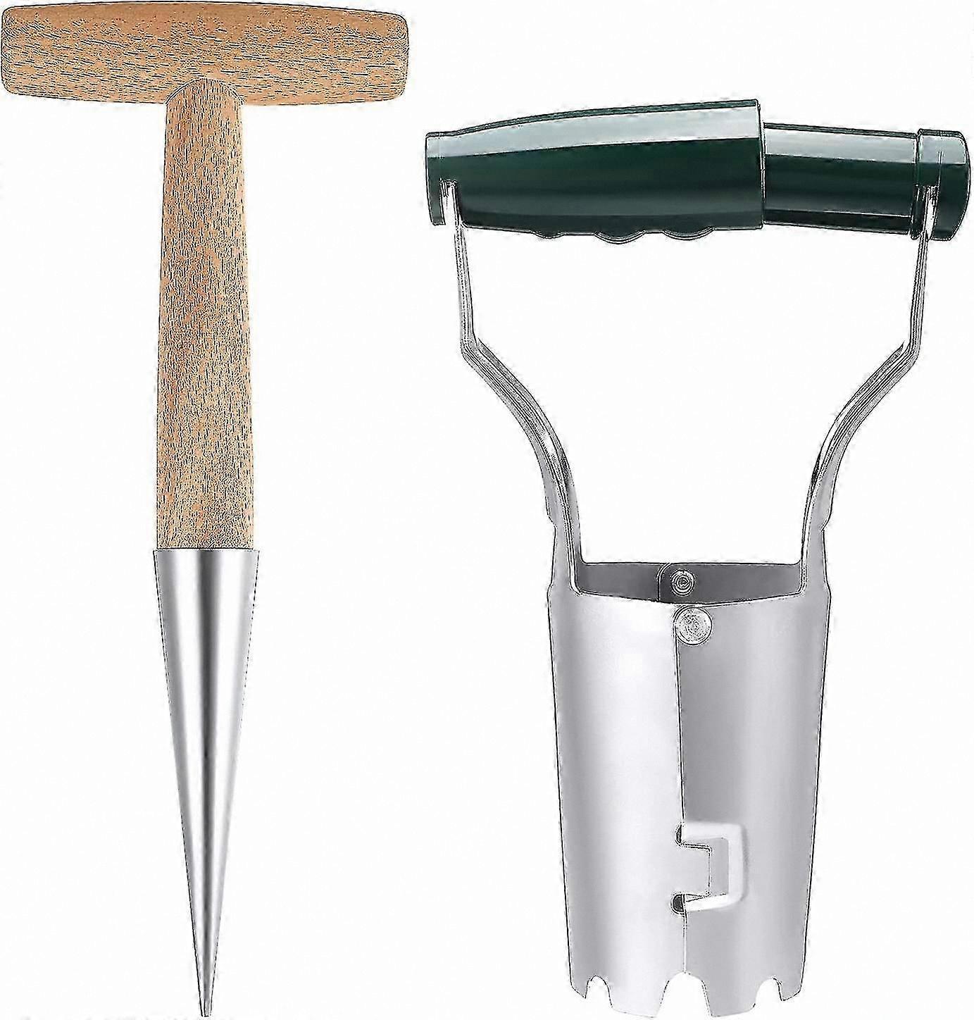 Garden Bulb Planter Tool Set with Handheld Dibber for Outdoor Planting