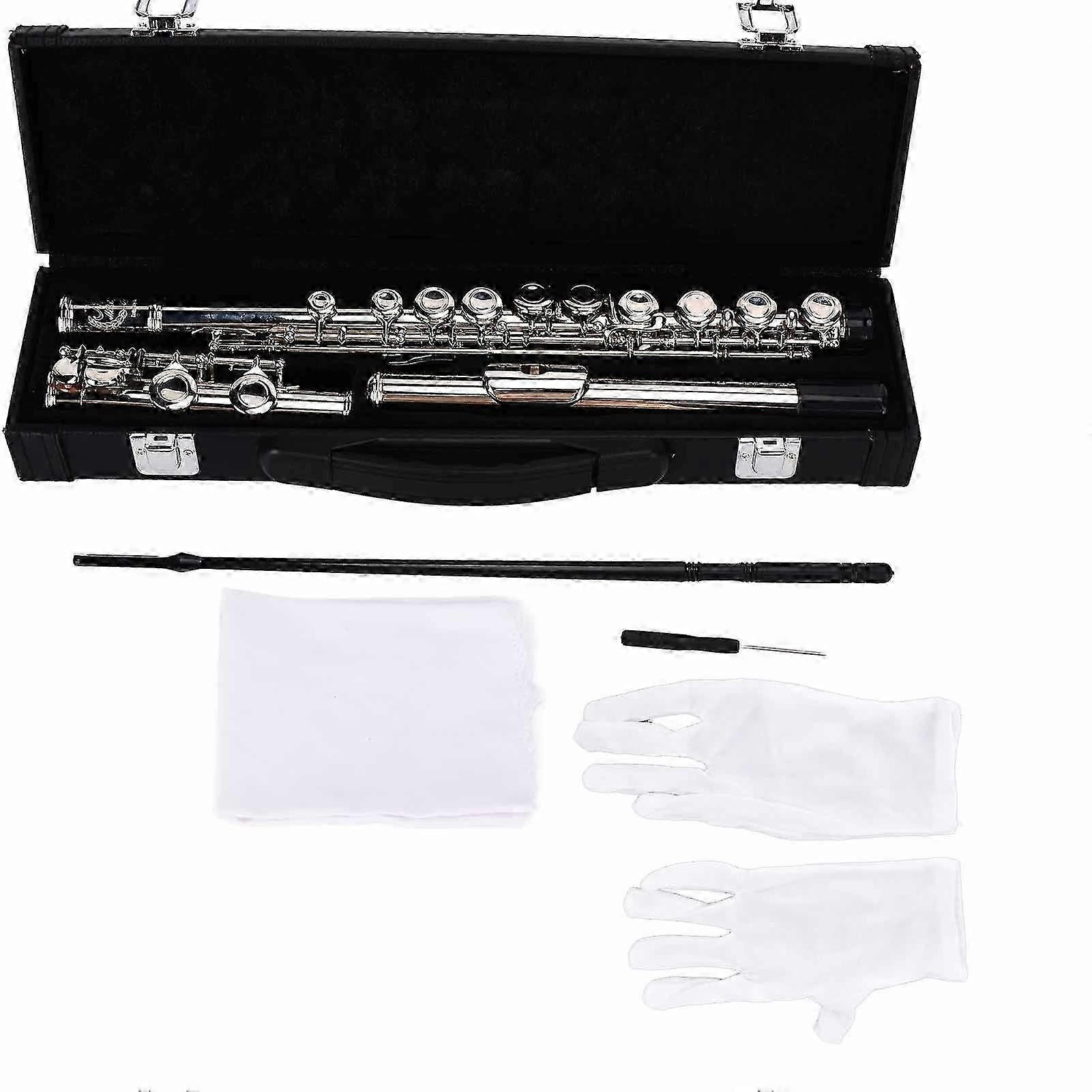 Tone Flute 16 Closed Hole Cupronickel Flute Assembly Kit - Wind Instrument for Beginners & Music Students