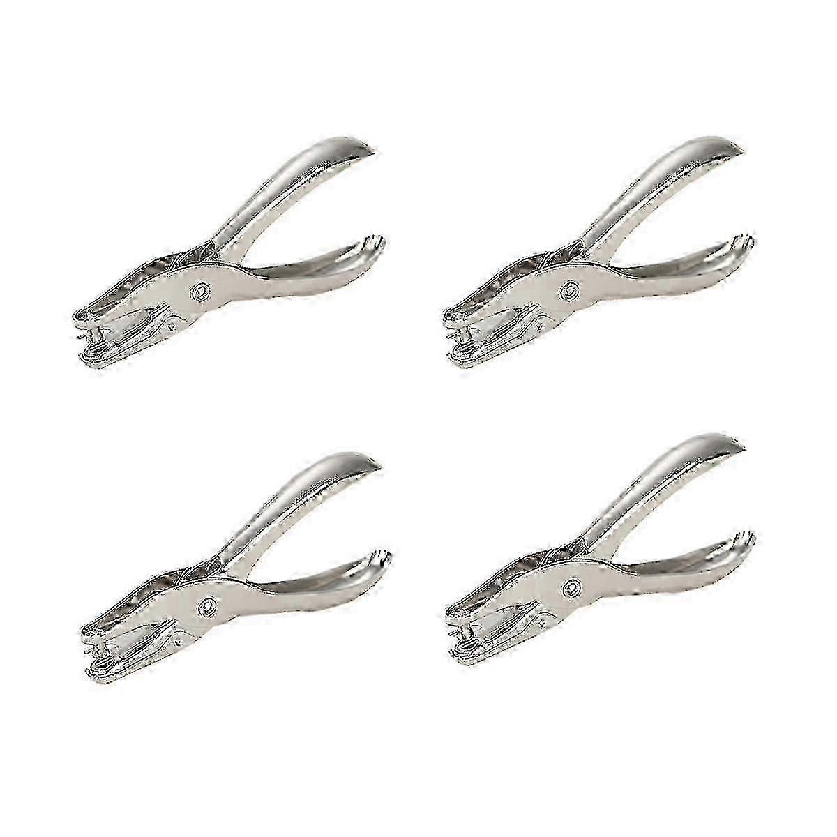 4Pcs 6mm Metal Piercing Pliers Single-Hole Punch Tool