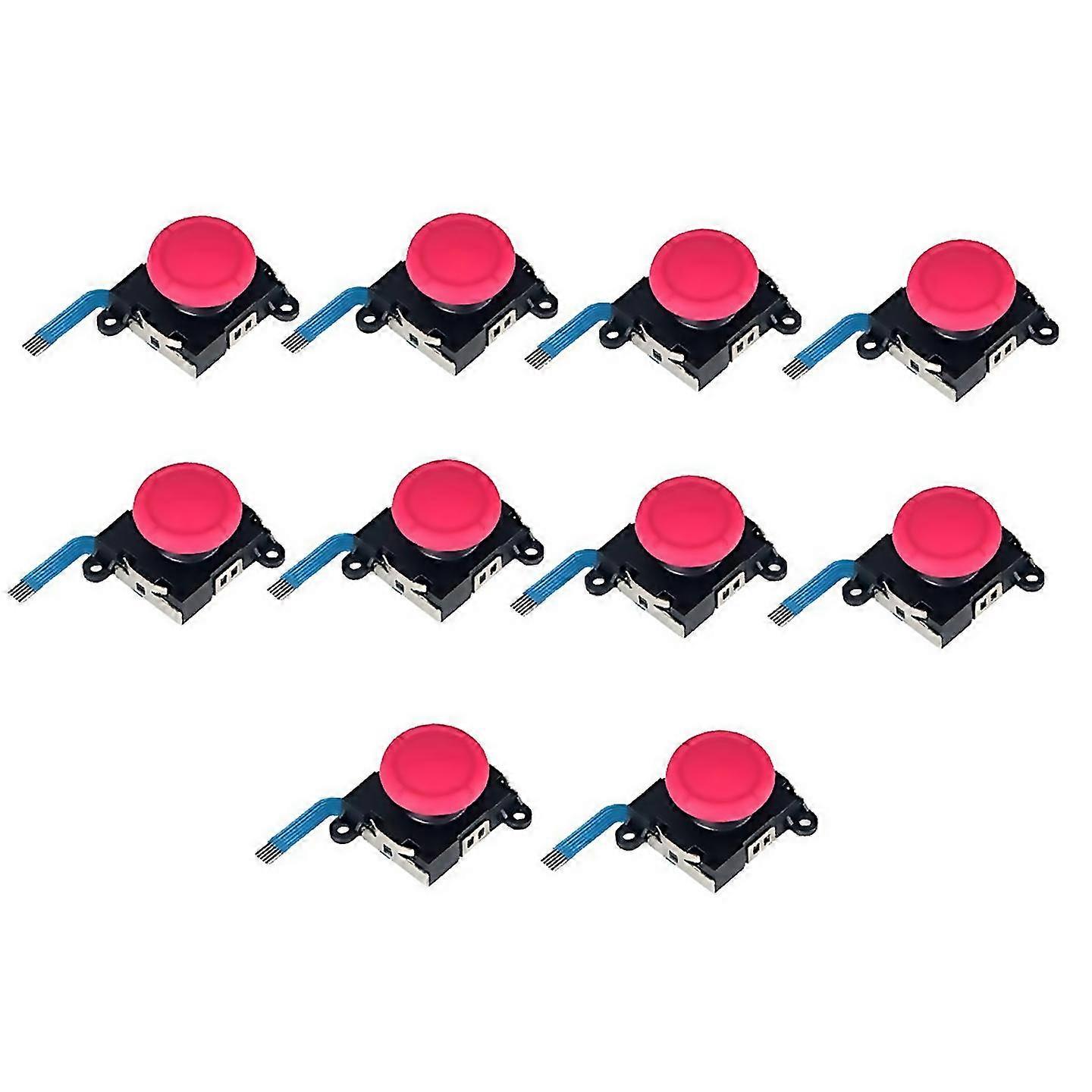 For 10pcs 3d analog joystick switch lite joycon controller Red