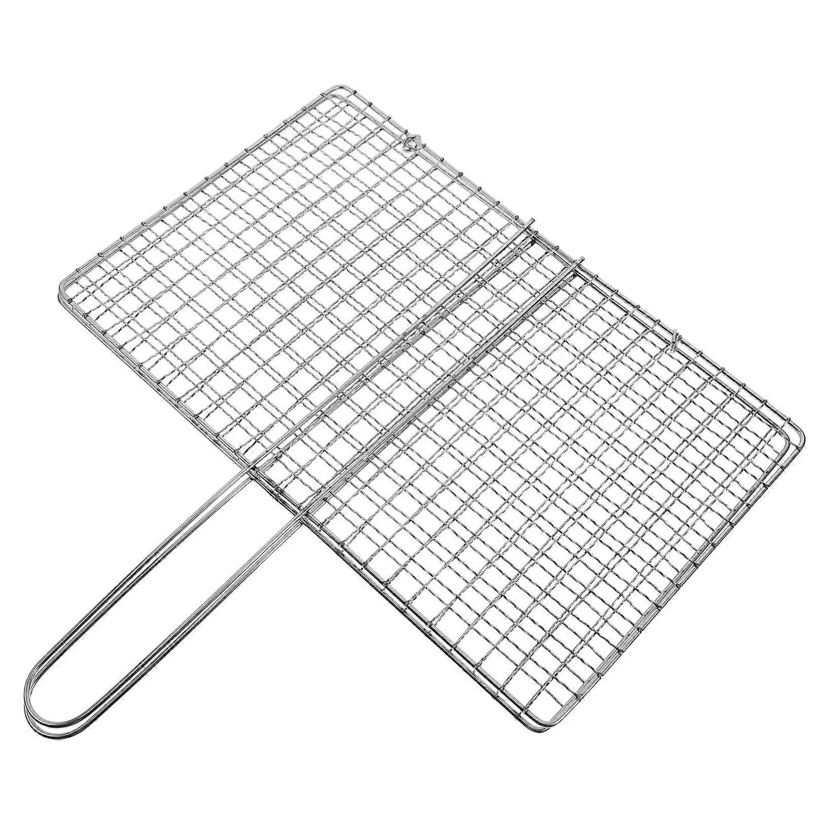 Basket for Outdoor Grilling Vegetable and Fish Grilling Accessory Secure Clamping Mechanism for Camping and Picnics