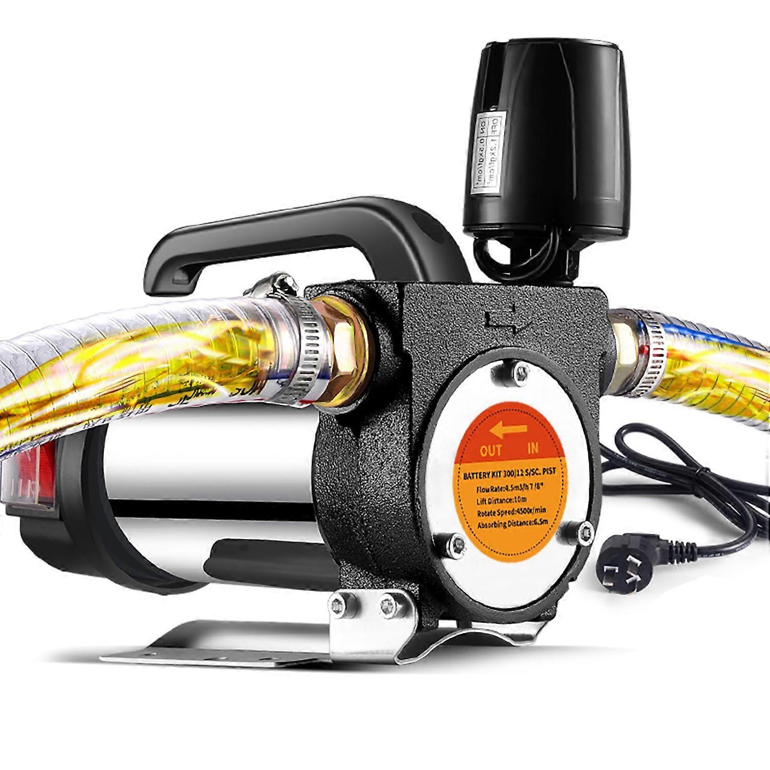 Diesel Pump 220V 12GPM Electric Self-Priming Oil Change Pump with 6M Hose for Diesel Kerosene and Machinery