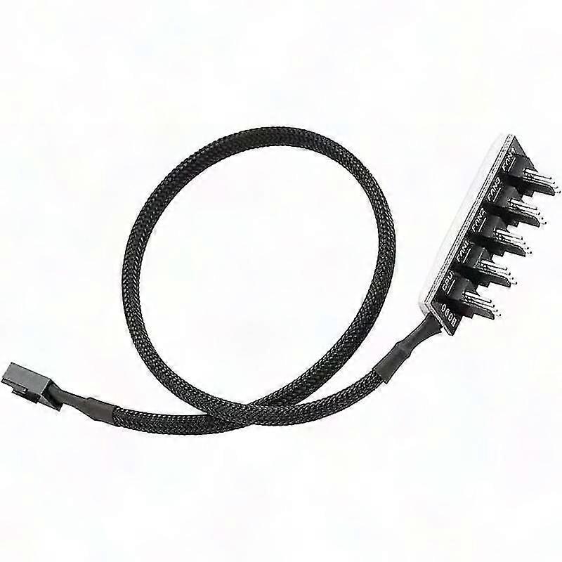 4 Pin PWM Fan Hub 5 Port PC Fan Splitter with 4 Pin Connector for Computer Cooling Fans