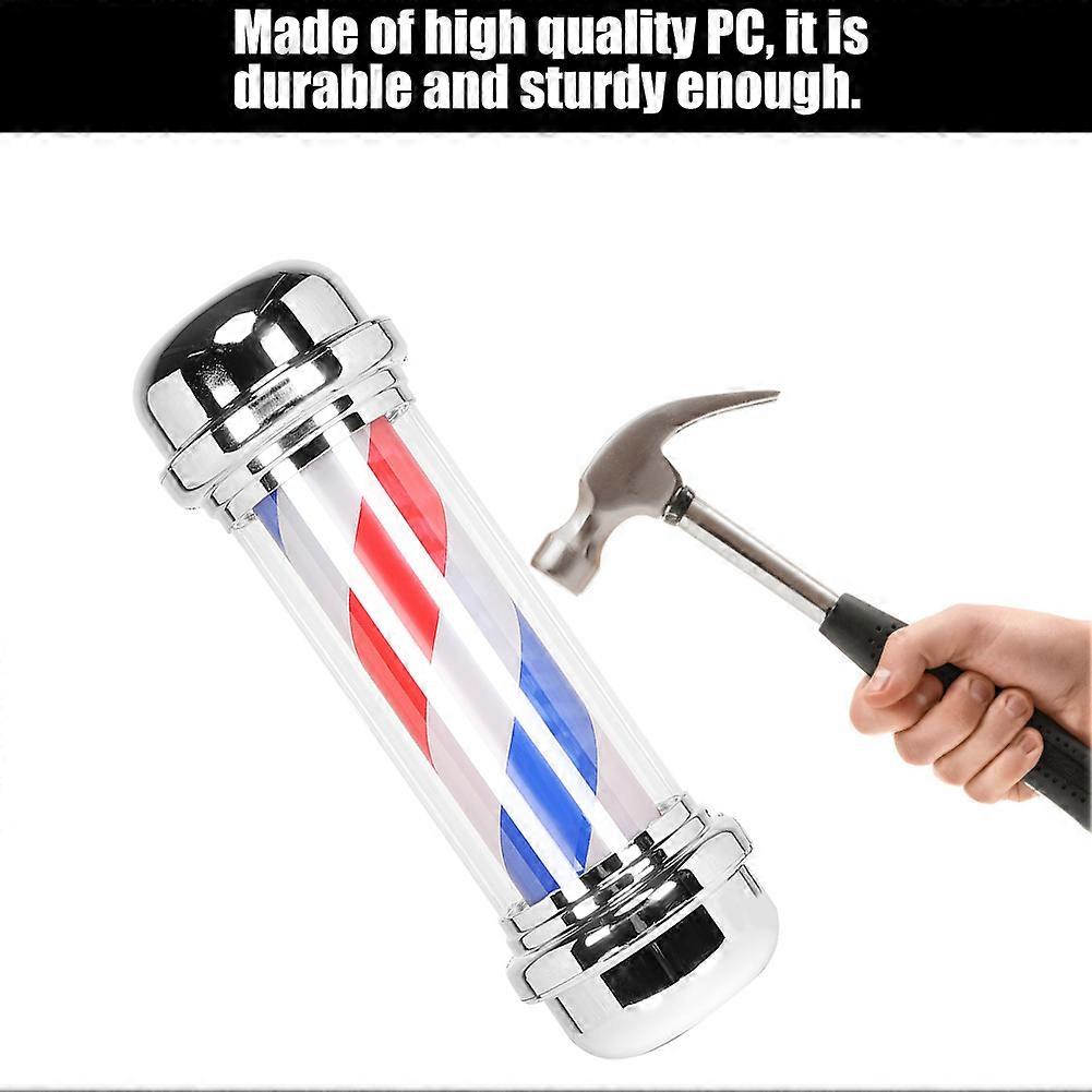 71cm / 28.0インチ回転理髪店ポールレッドホワイトブルー220V EU