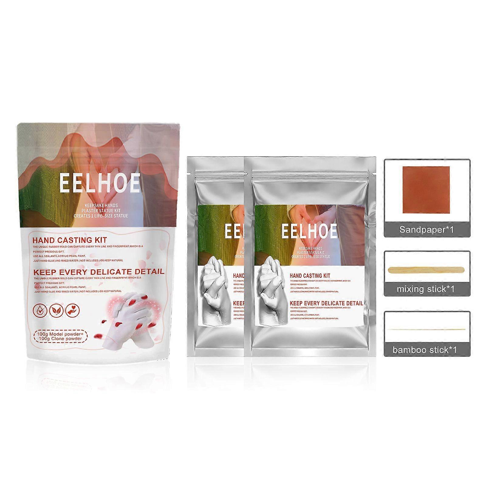 EELHOE Hands Casting Kit, Baby Three-Dimensional Hands And Feet Model Making Materials For Valentine's Day Gifts